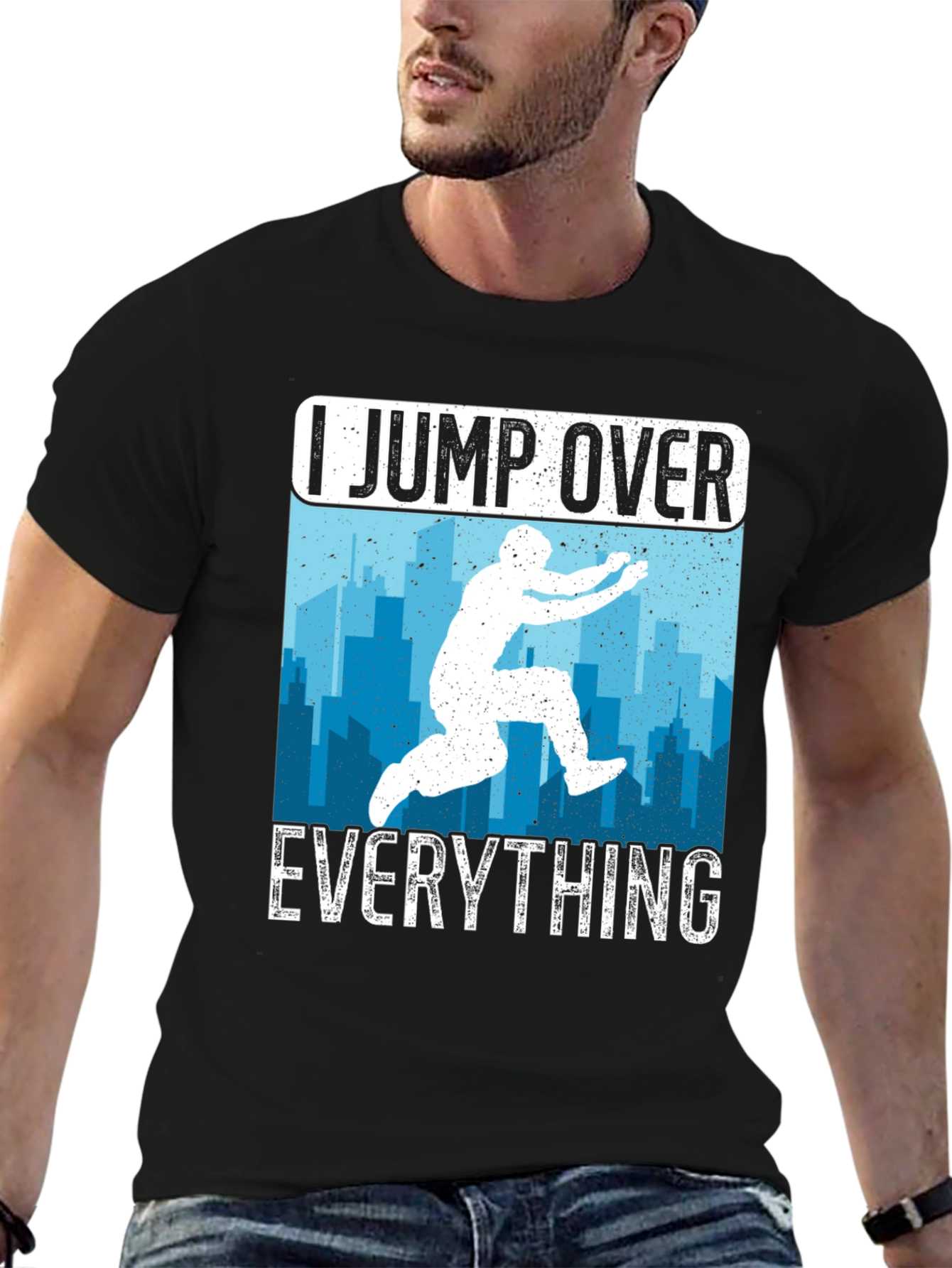 I Jump Over Everything Black T-Shirt