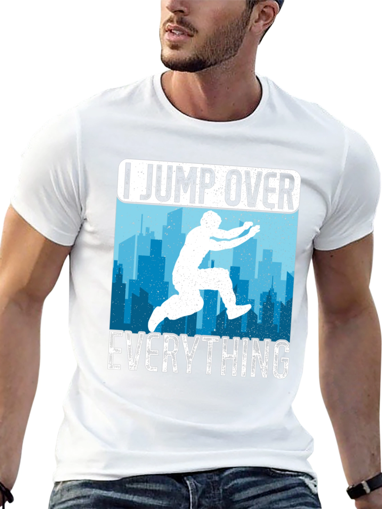 I Jump Over Everything Black T-Shirt