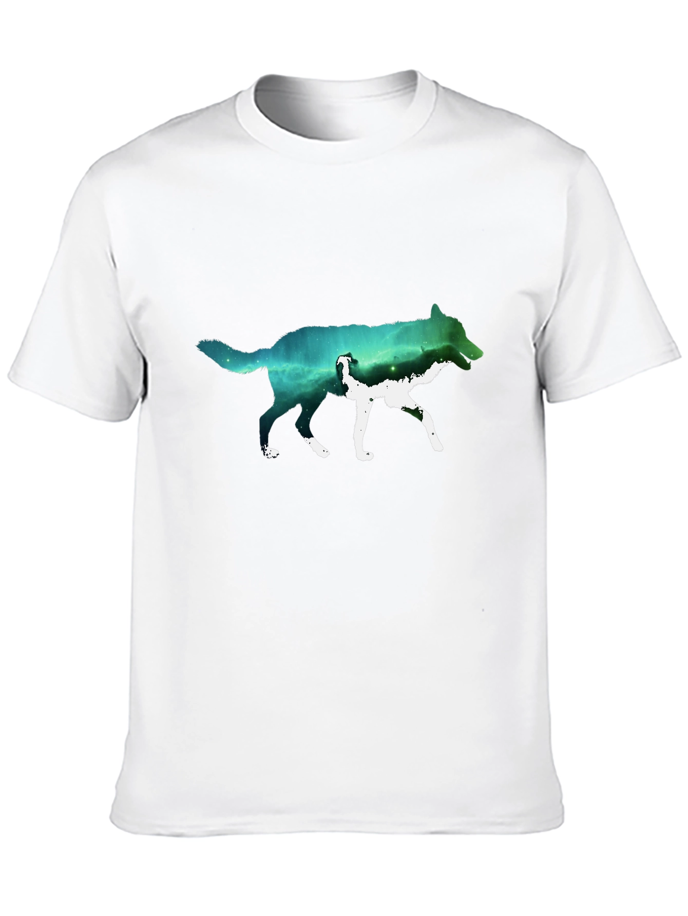 Wolf Galaxy Graphic T-Shirt - Black