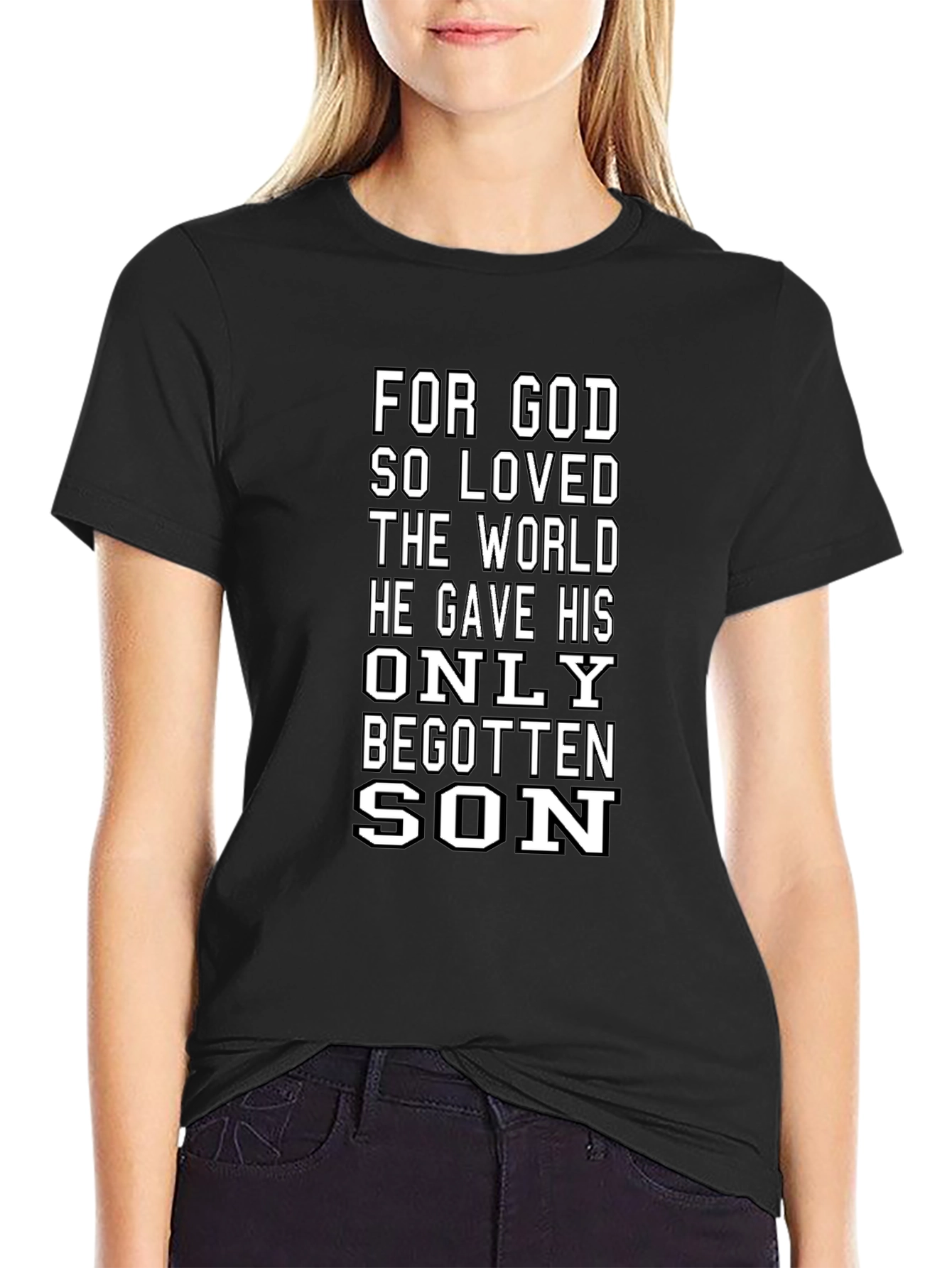 Religious Graphic Tee - For God So Loved...