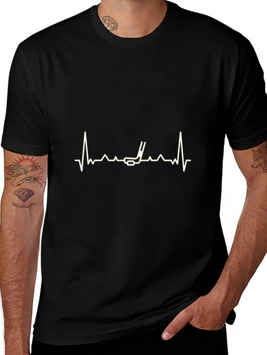 Golf Heartbeat T-Shirt - Golfers Pulse