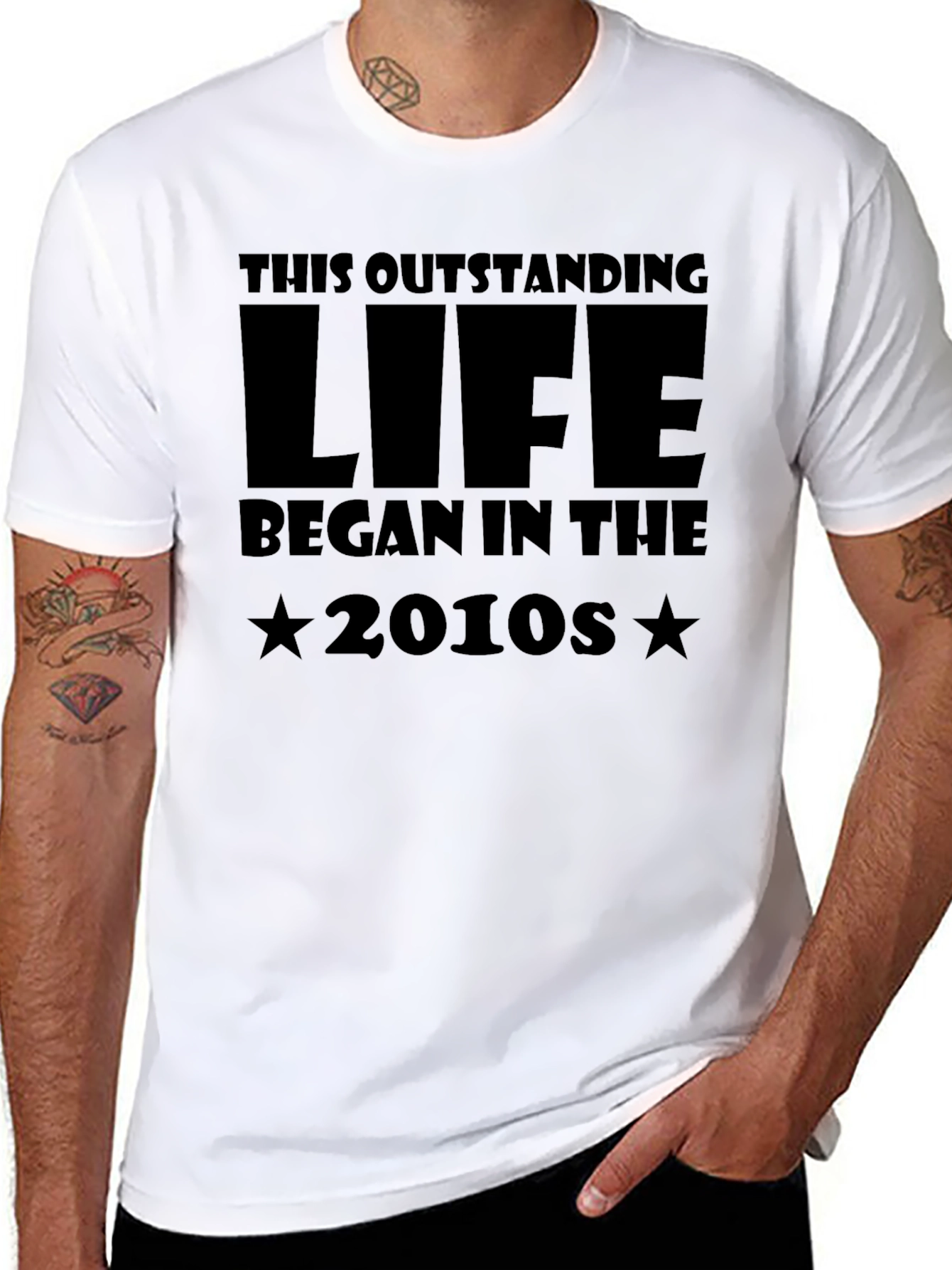 Outstanding Life Began in The 2010s Black T-Shirt