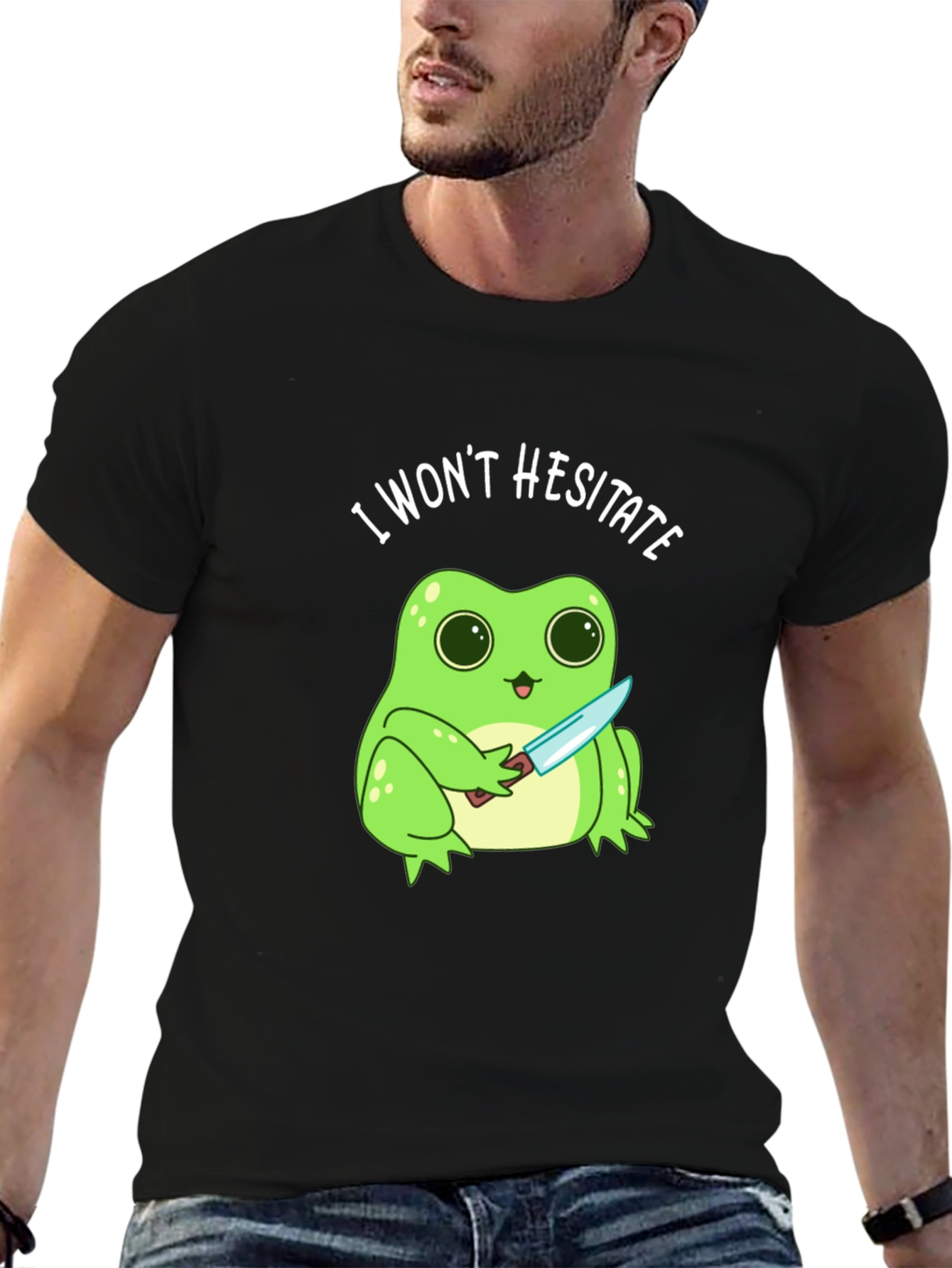I Wont Hesitate Frog T-Shirt - Funny Graphic Tee