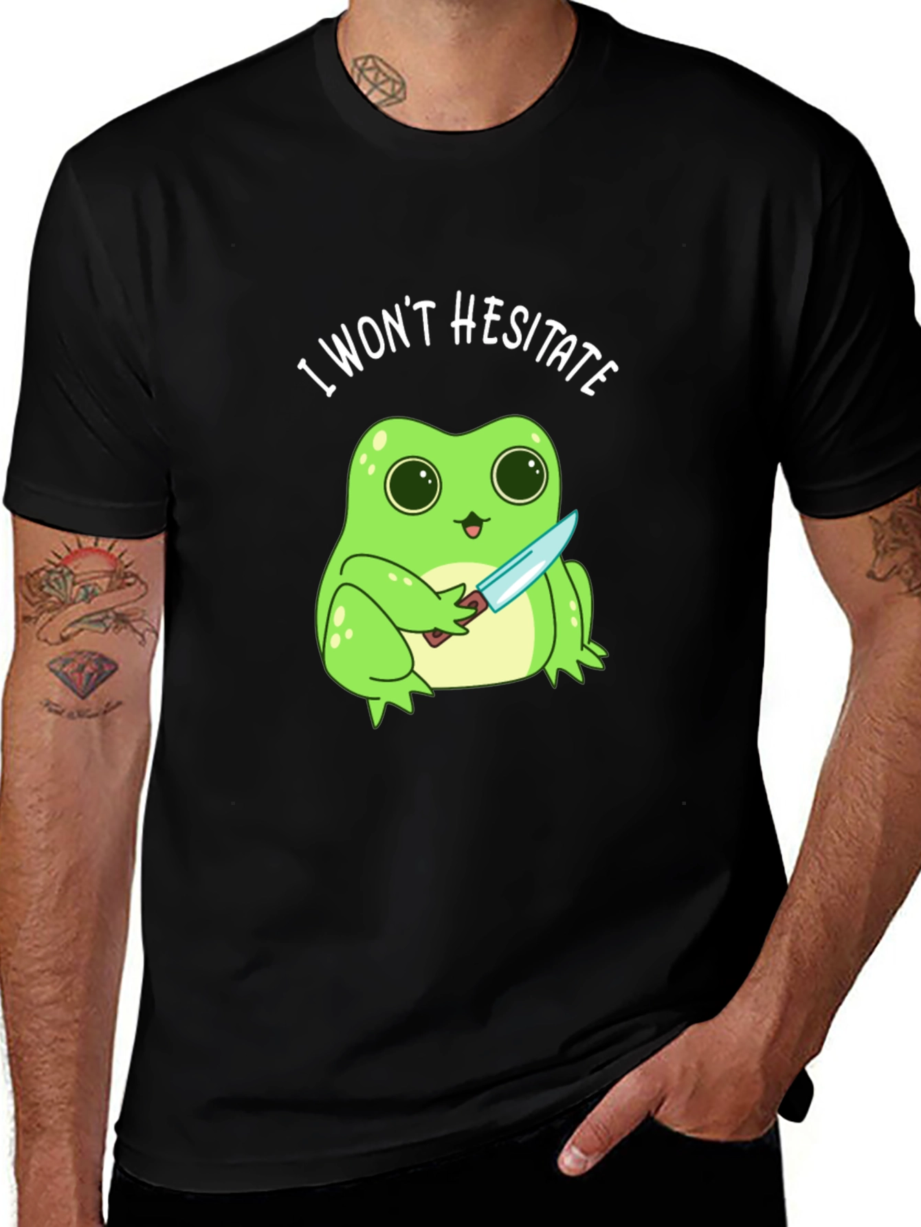 I Wont Hesitate Frog T-Shirt - Funny Graphic Tee
