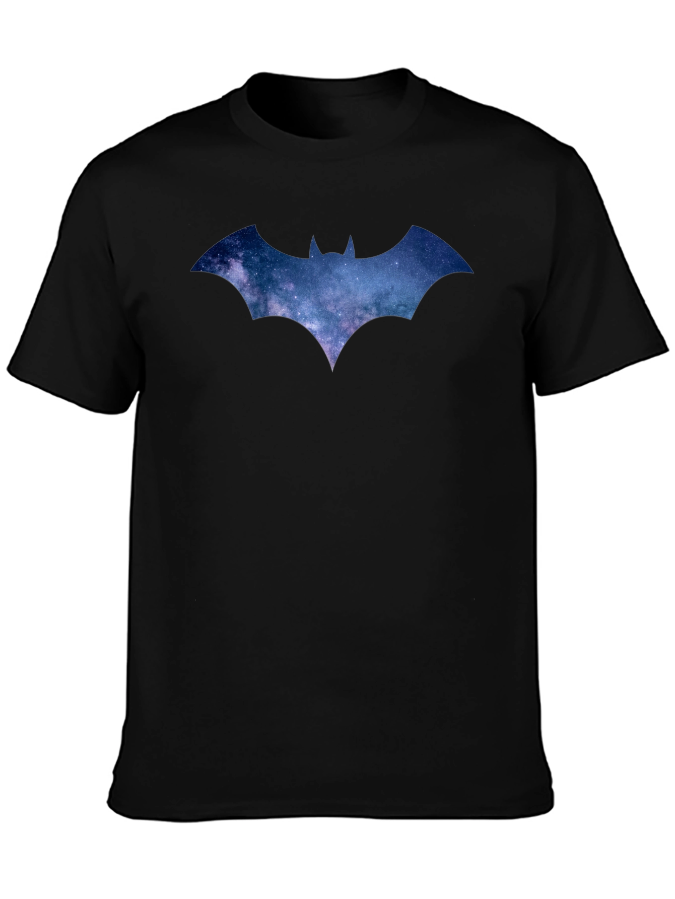Galaxy Batman Logo Black T-Shirt