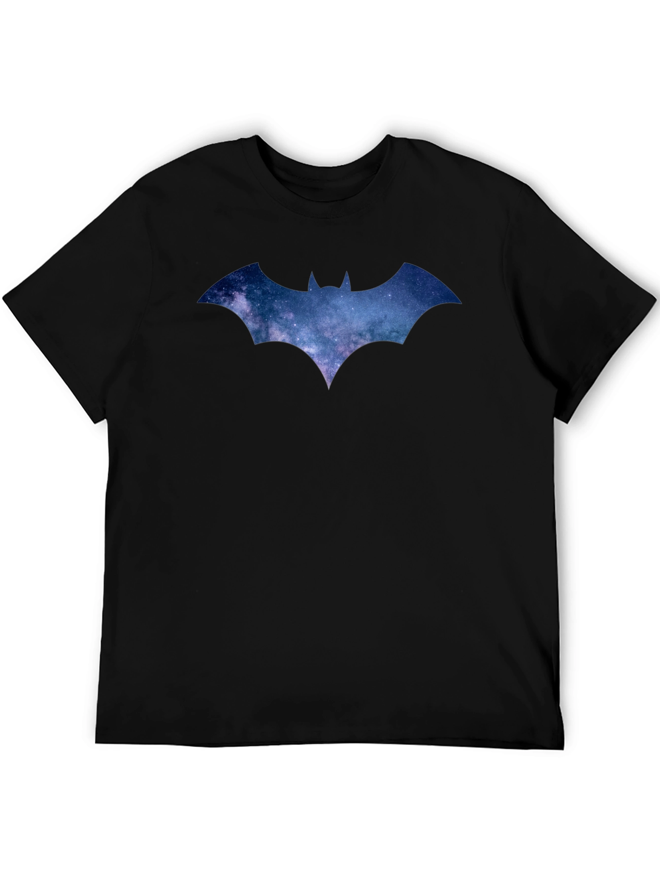 Galaxy Batman Logo Black T-Shirt