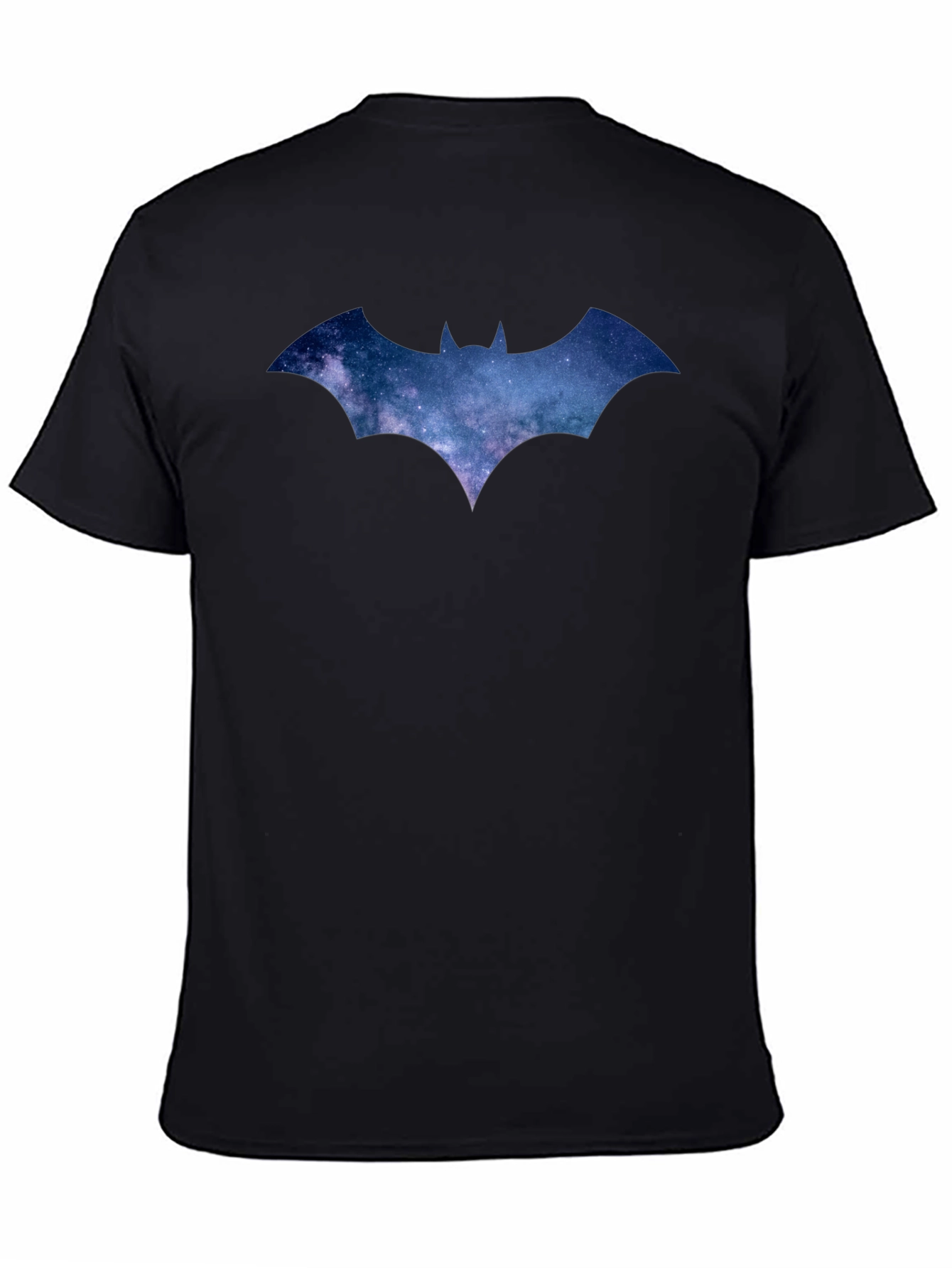 Galaxy Batman Logo Black T-Shirt