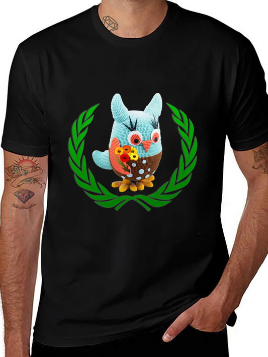 Owl & Flowers Graphic T-Shirt