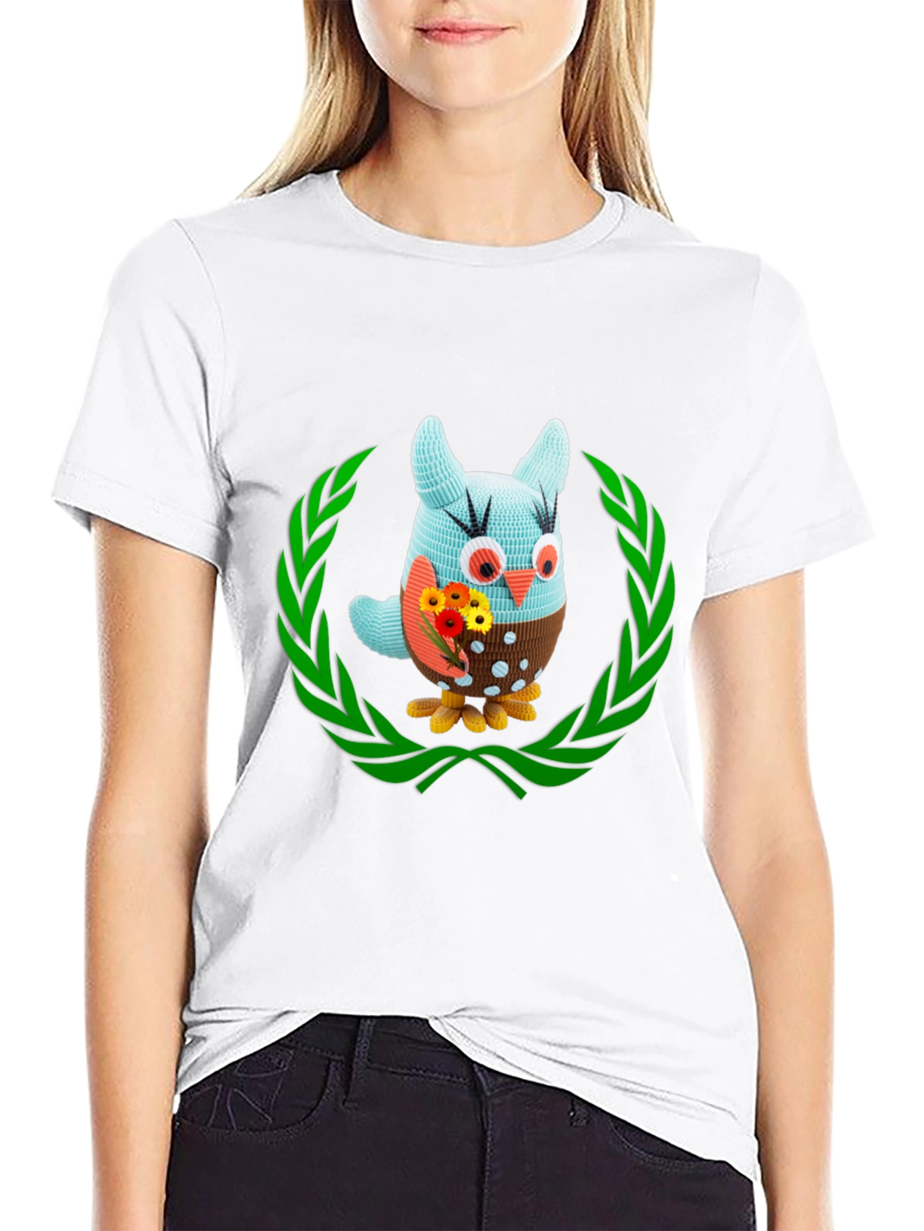Owl & Flowers Graphic T-Shirt