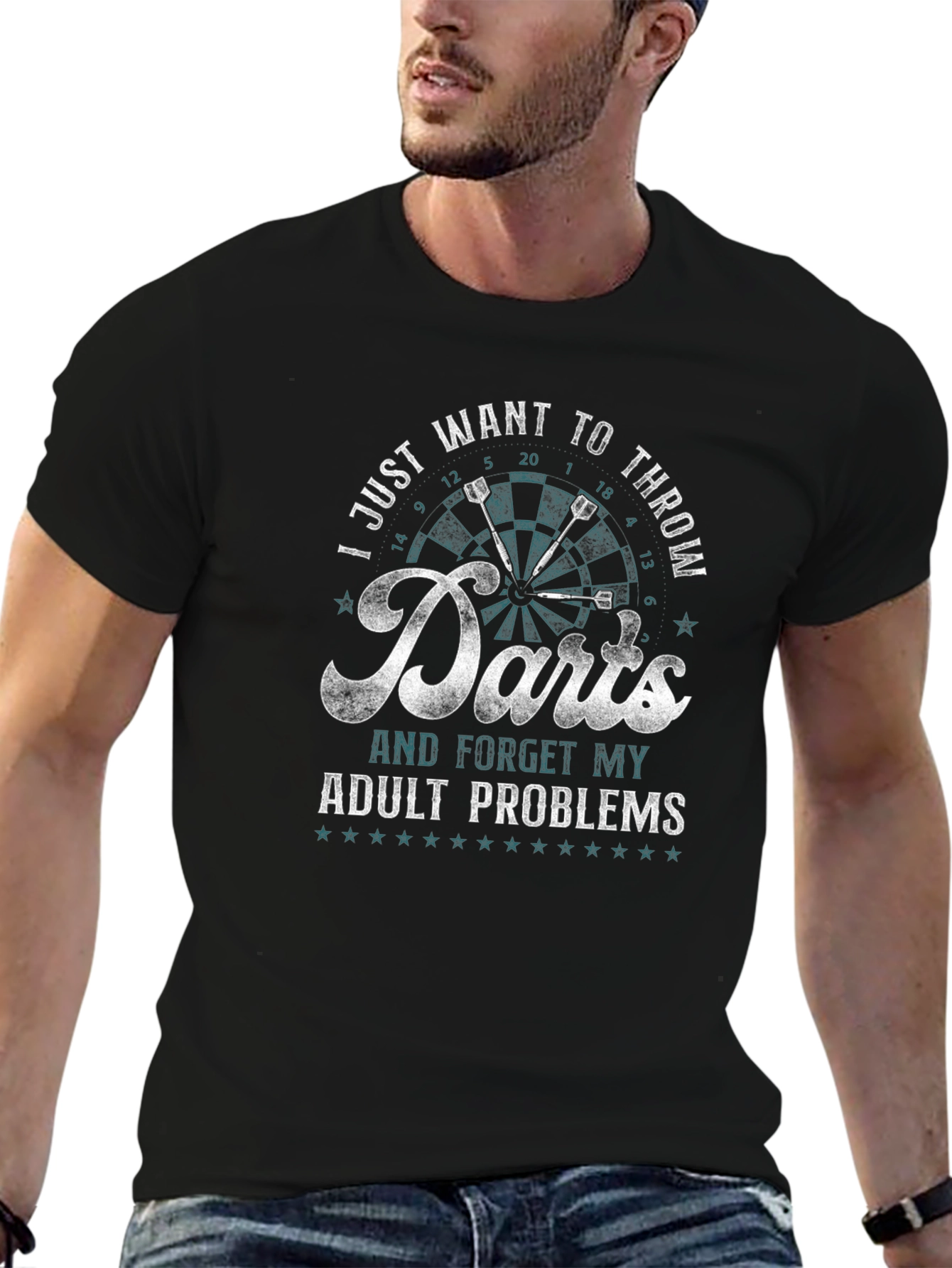 Darts Adult Problems Graphic Tee