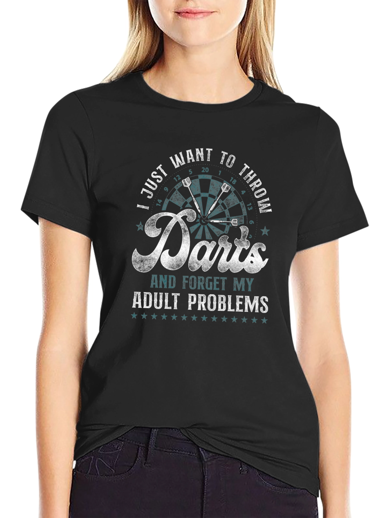 Darts Adult Problems Graphic Tee