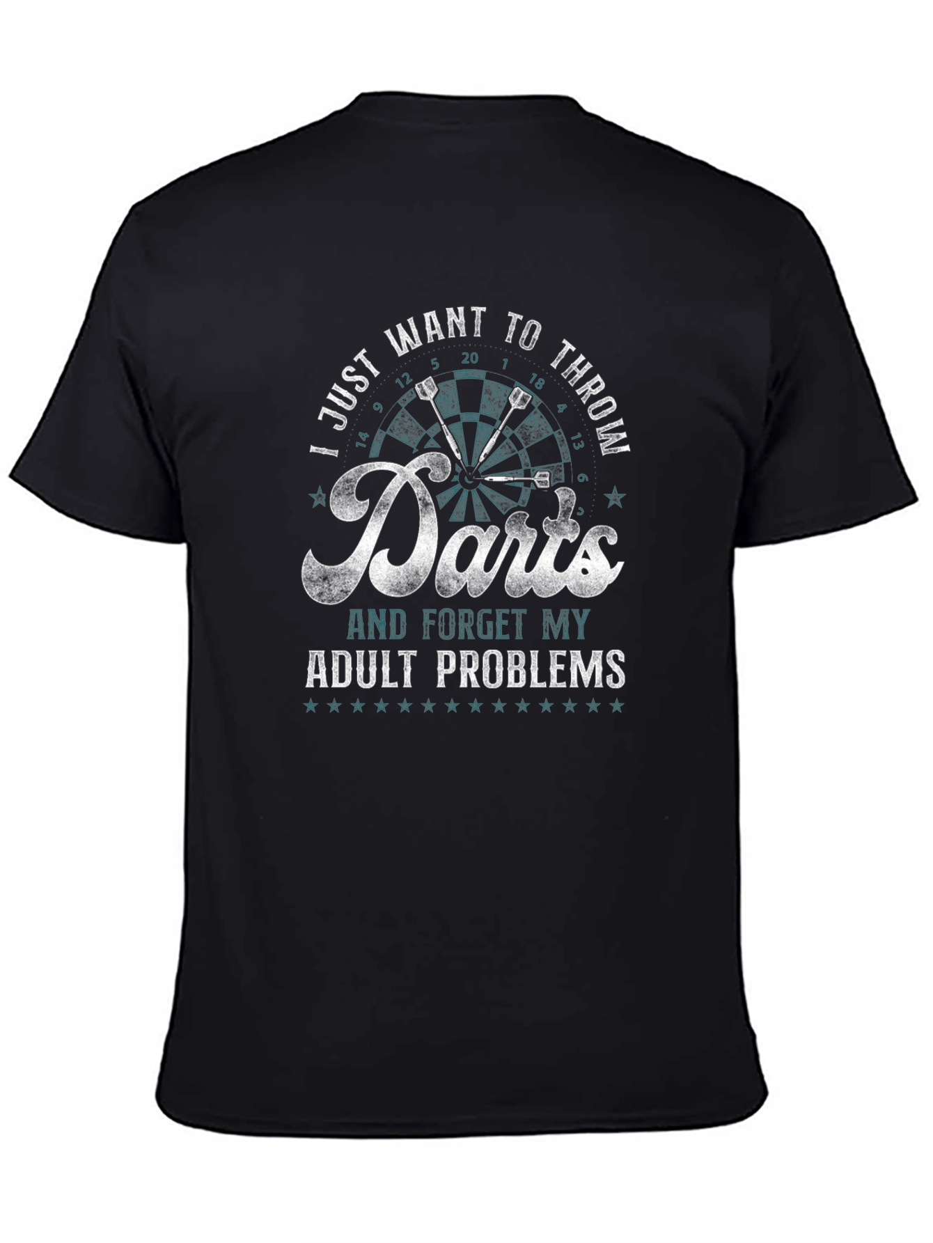 Darts Adult Problems Graphic Tee