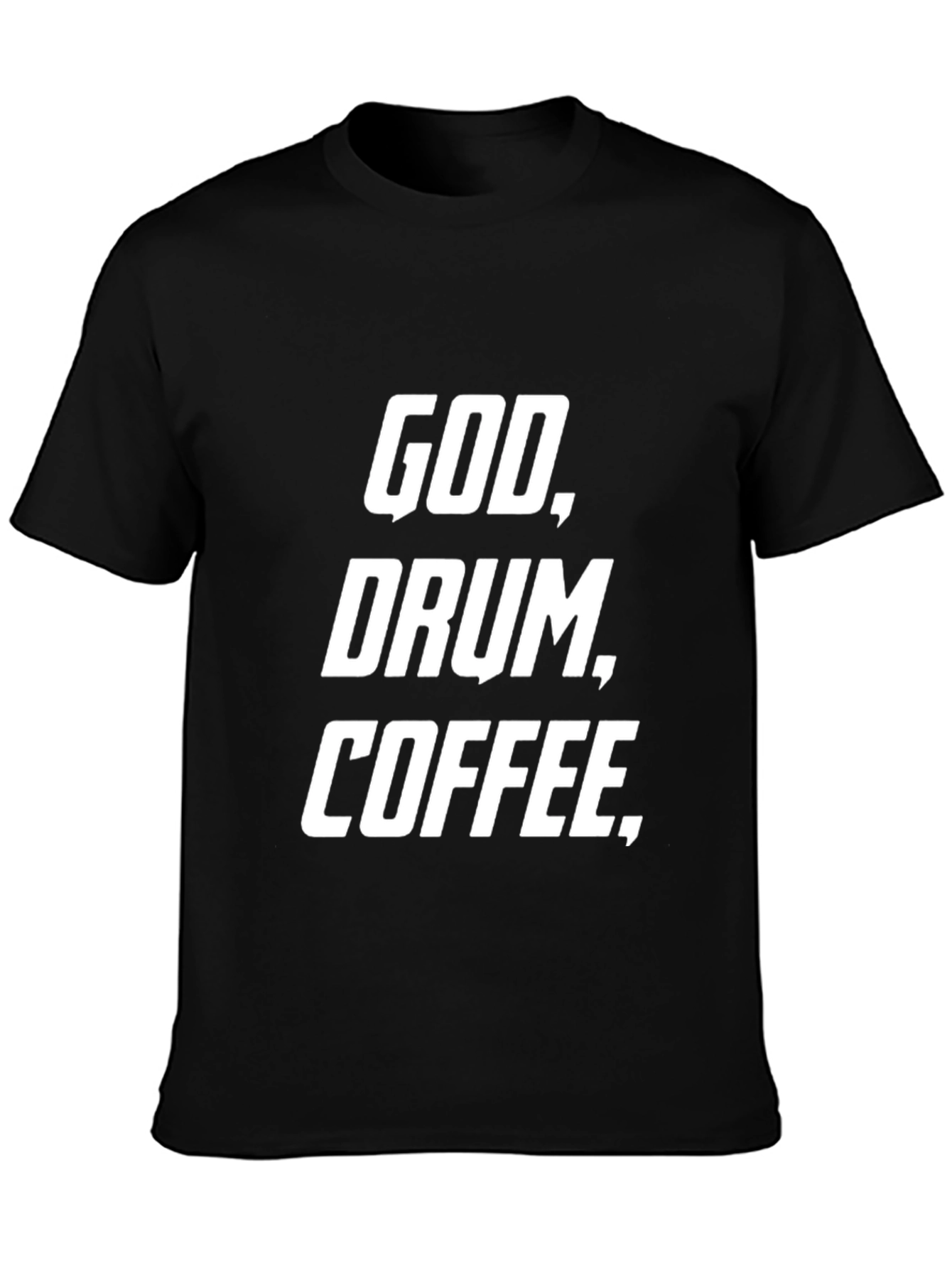 God Drum Coffee Black Graphic Tee