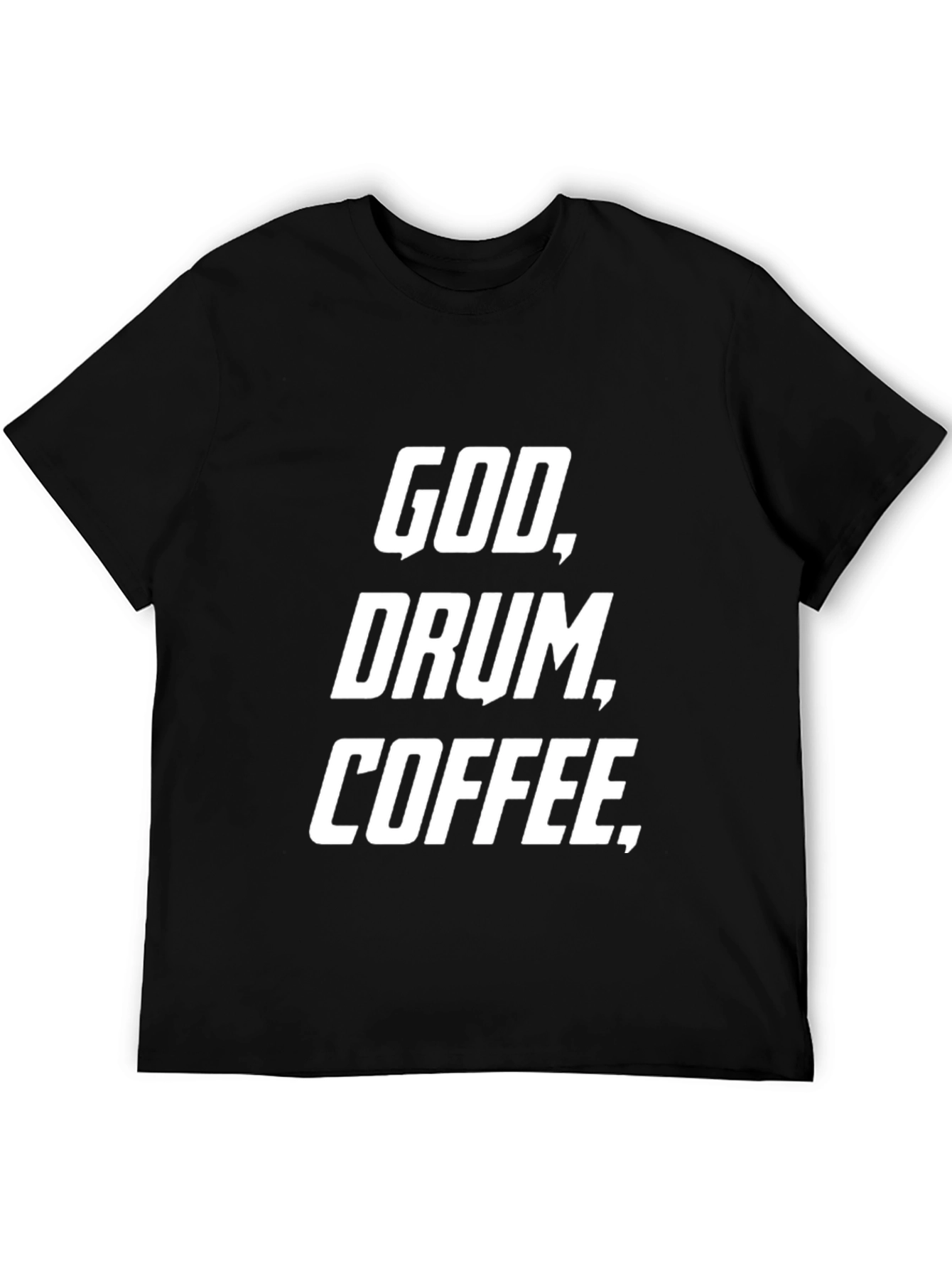 God Drum Coffee Black Graphic Tee