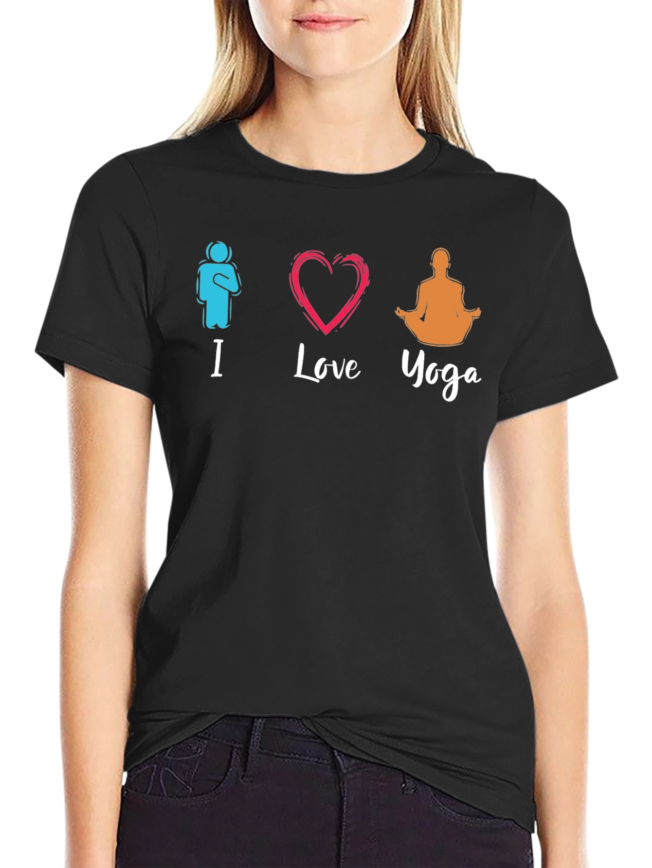 I Love Yoga Graphic T-Shirt - Relaxed Fit