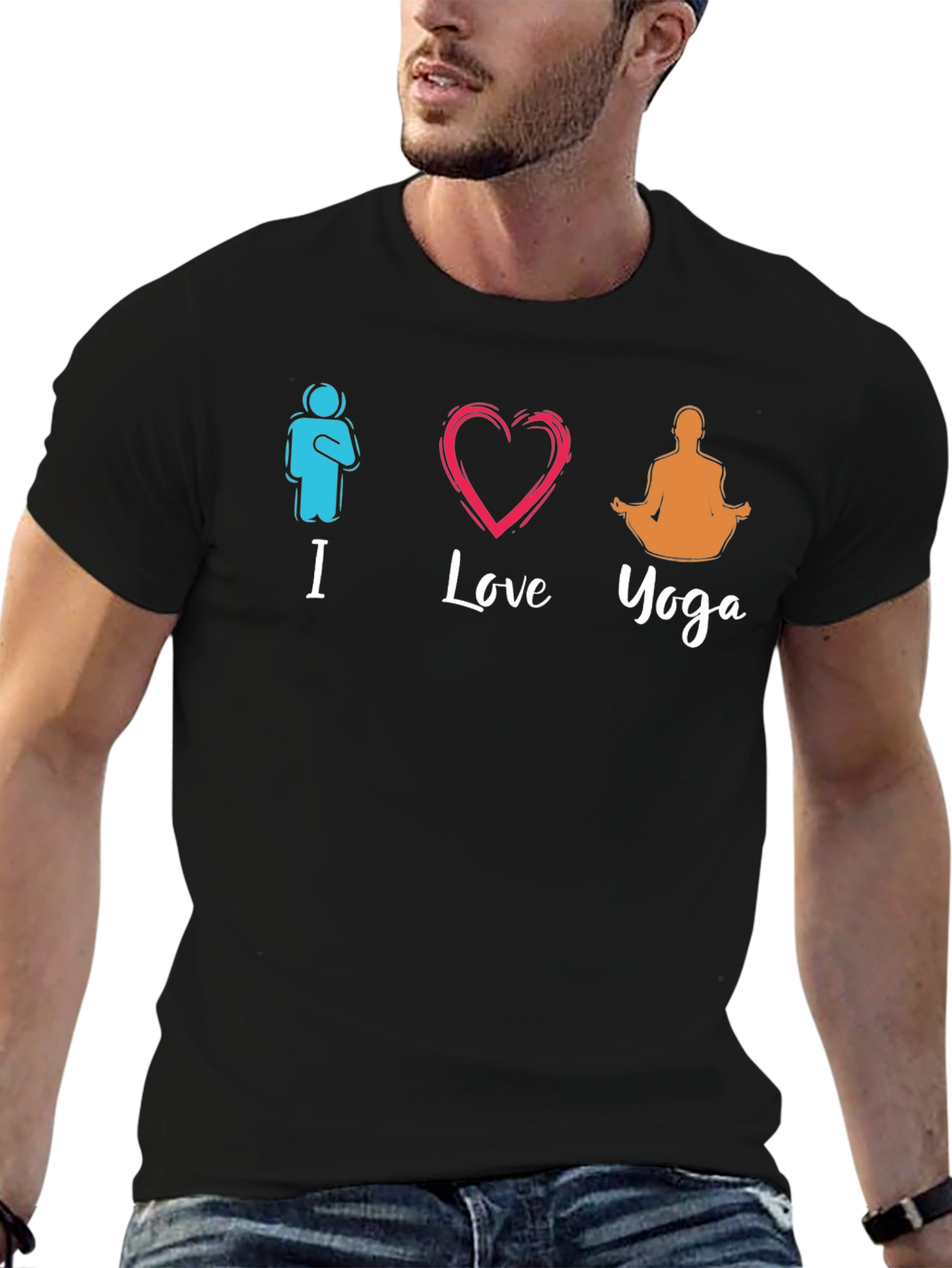I Love Yoga Graphic T-Shirt - Relaxed Fit