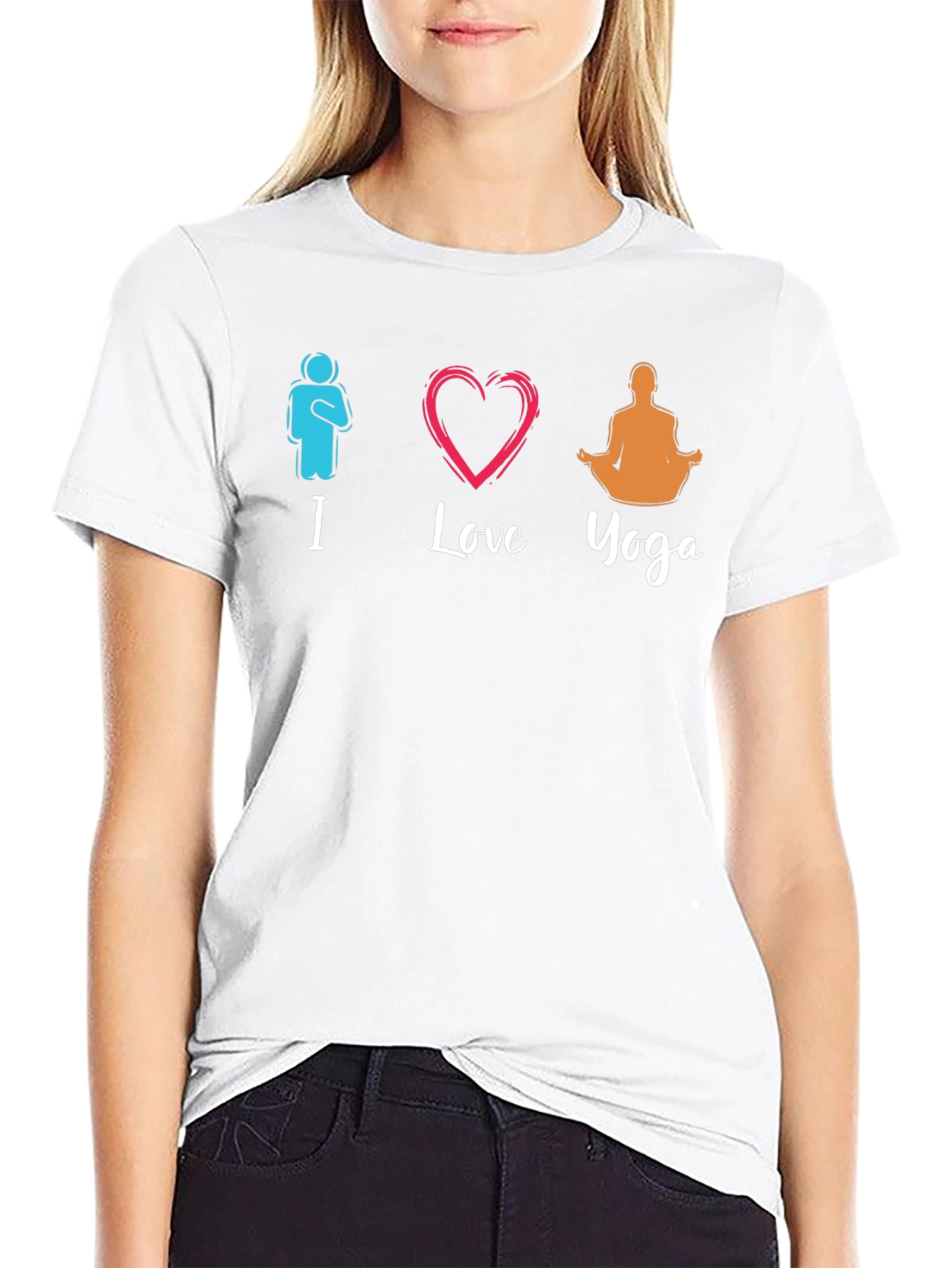 I Love Yoga Graphic T-Shirt - Relaxed Fit