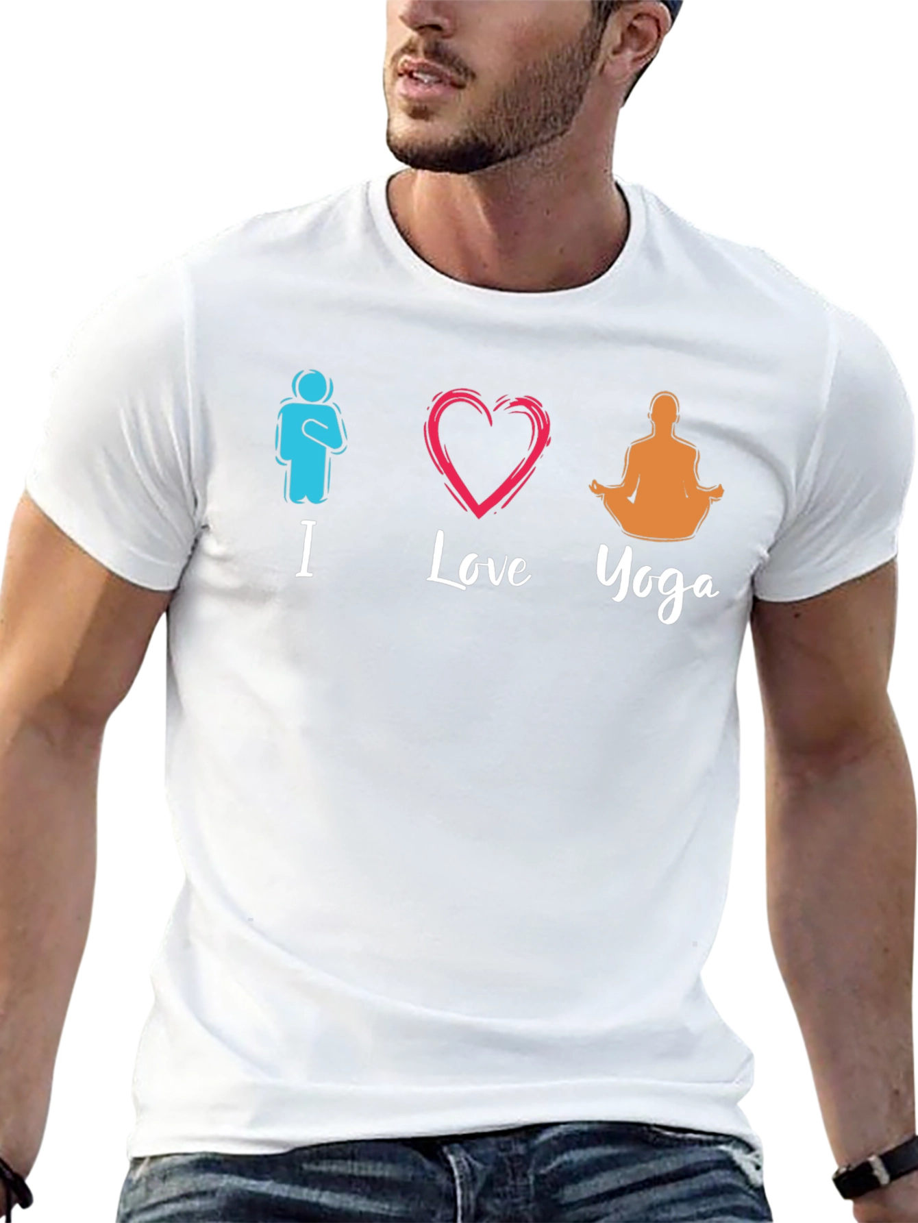 I Love Yoga Graphic T-Shirt - Relaxed Fit