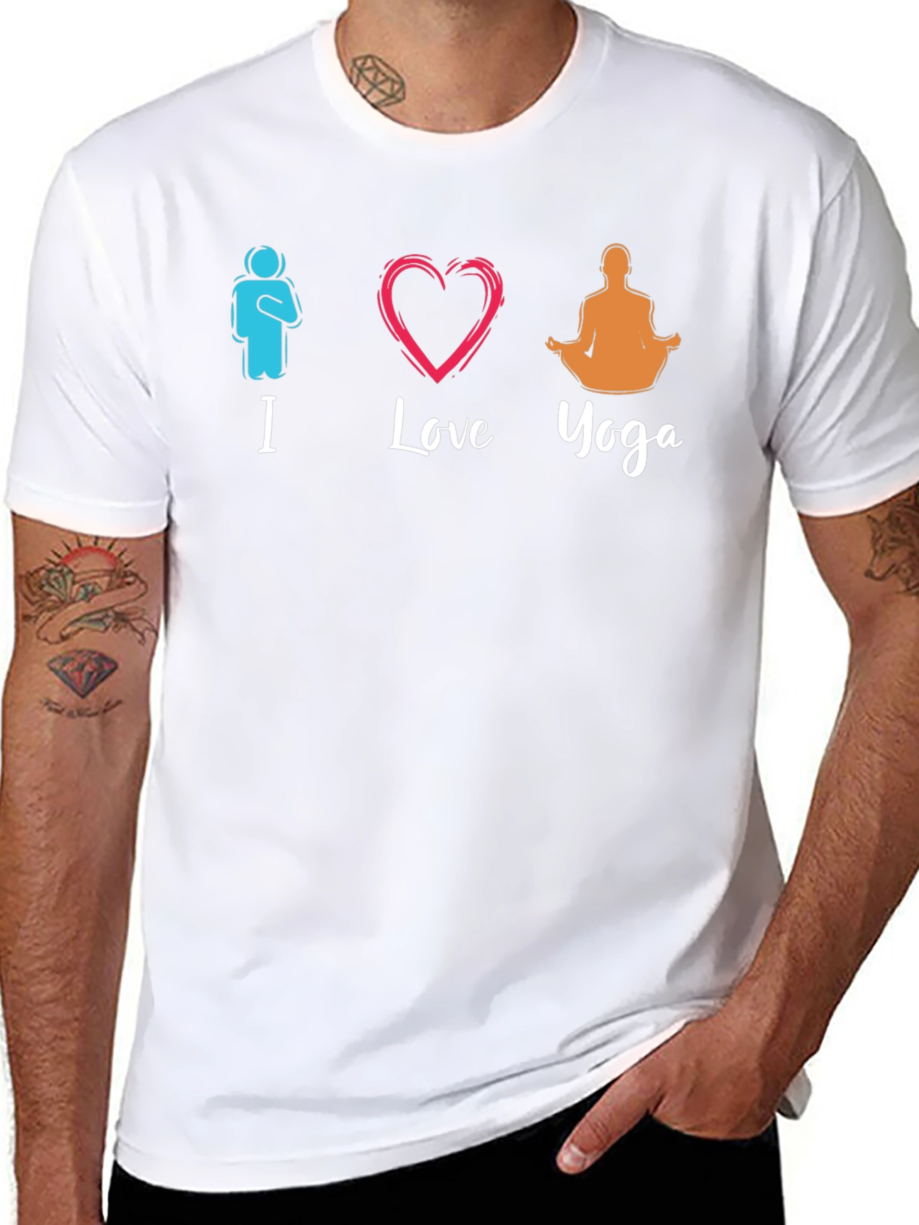 I Love Yoga Graphic T-Shirt - Relaxed Fit