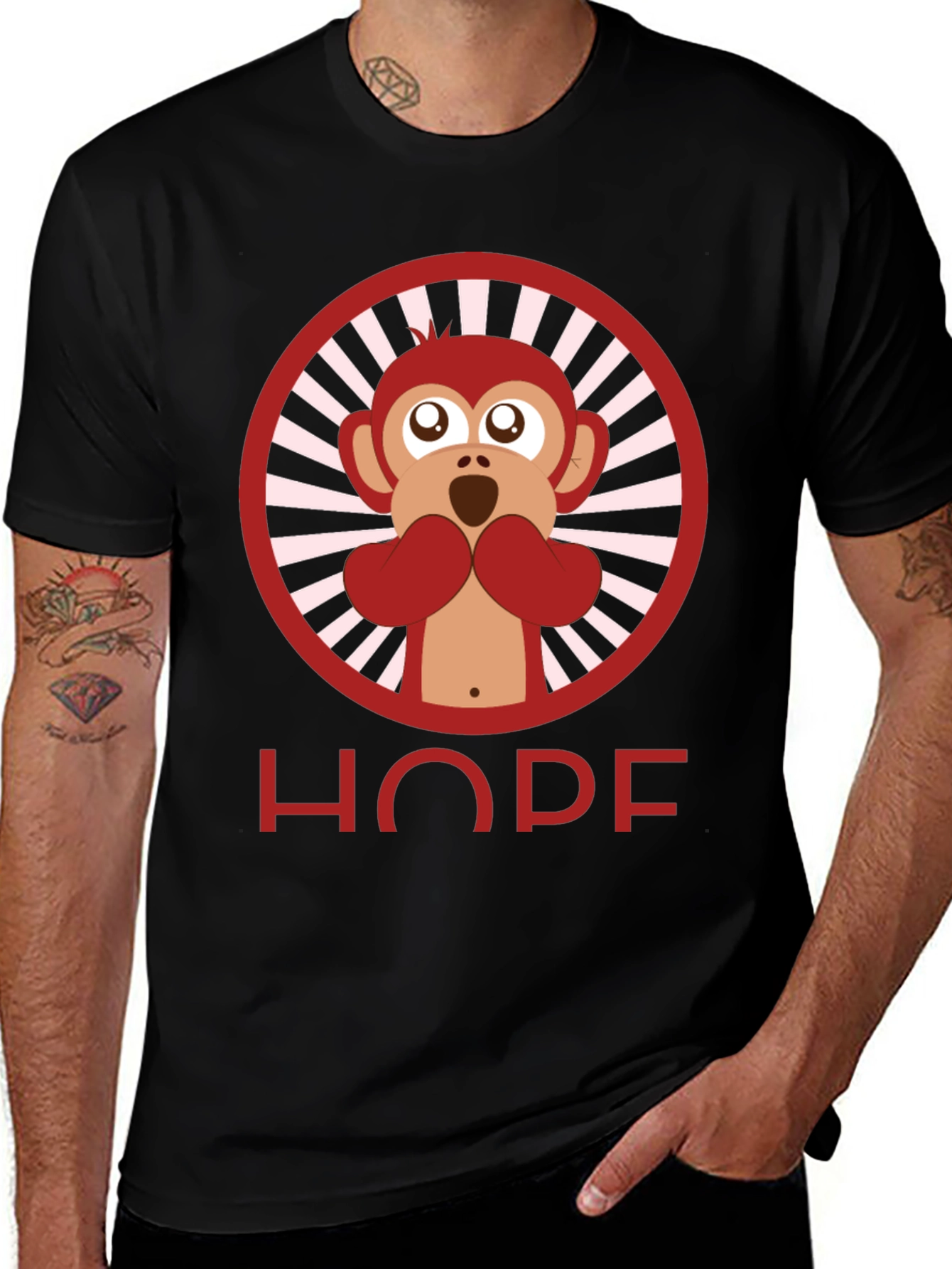 Monkey Hope T-Shirt - Mens Graphic Tee