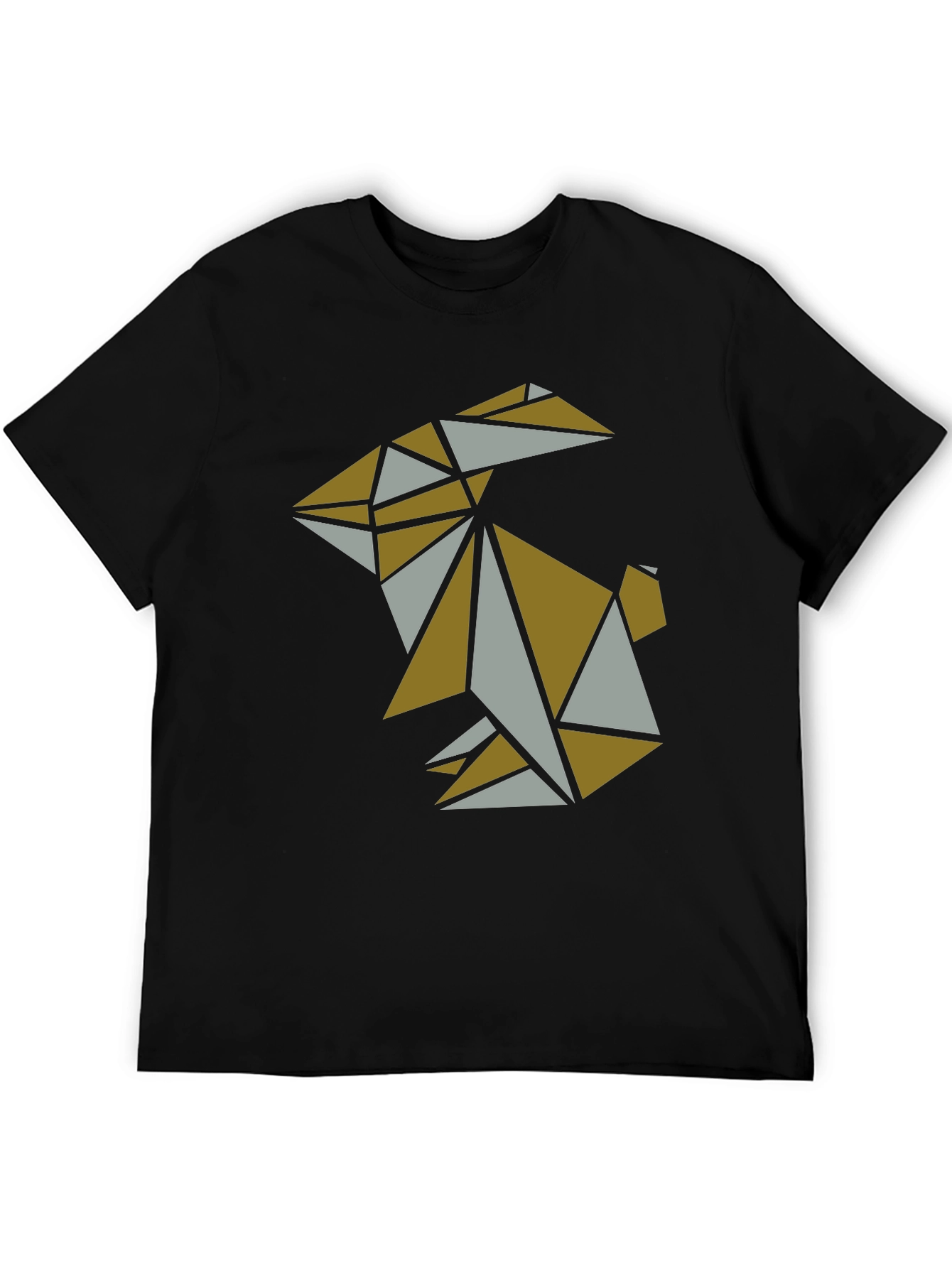 Geometric Origami Rabbit Graphic T-Shirt