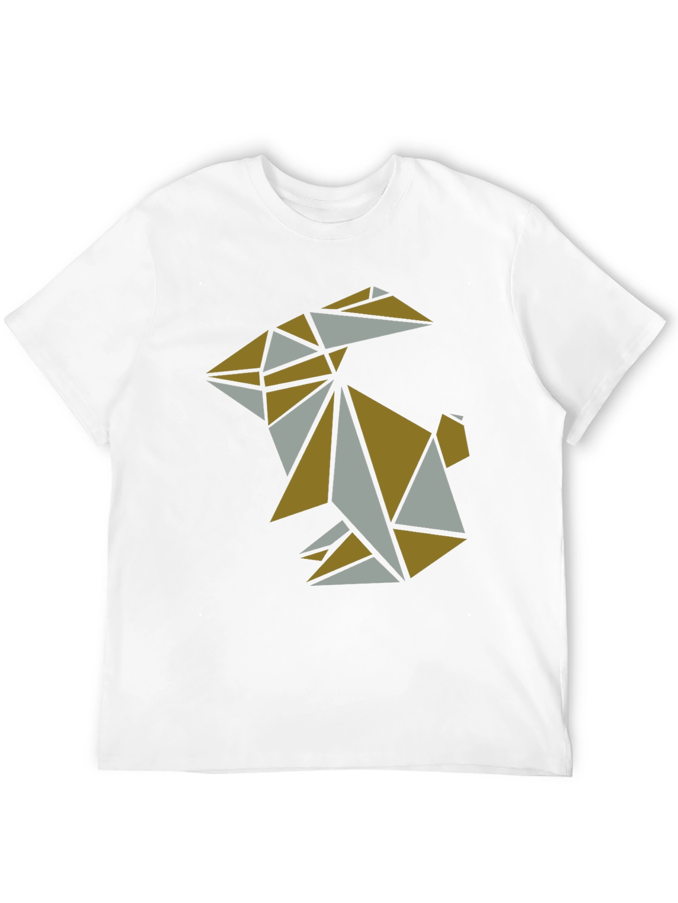 Geometric Origami Rabbit Graphic T-Shirt