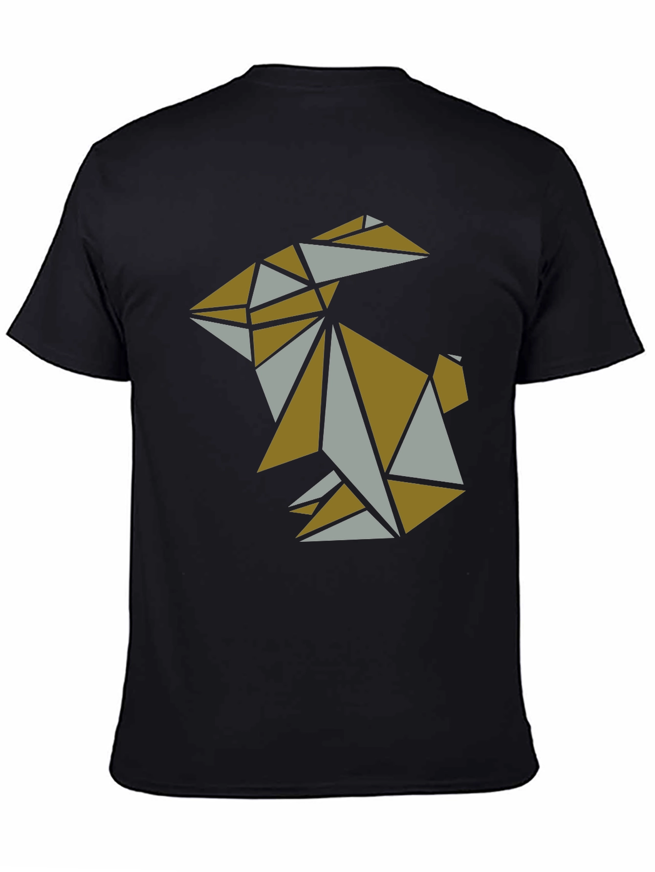 Geometric Origami Rabbit Graphic T-Shirt