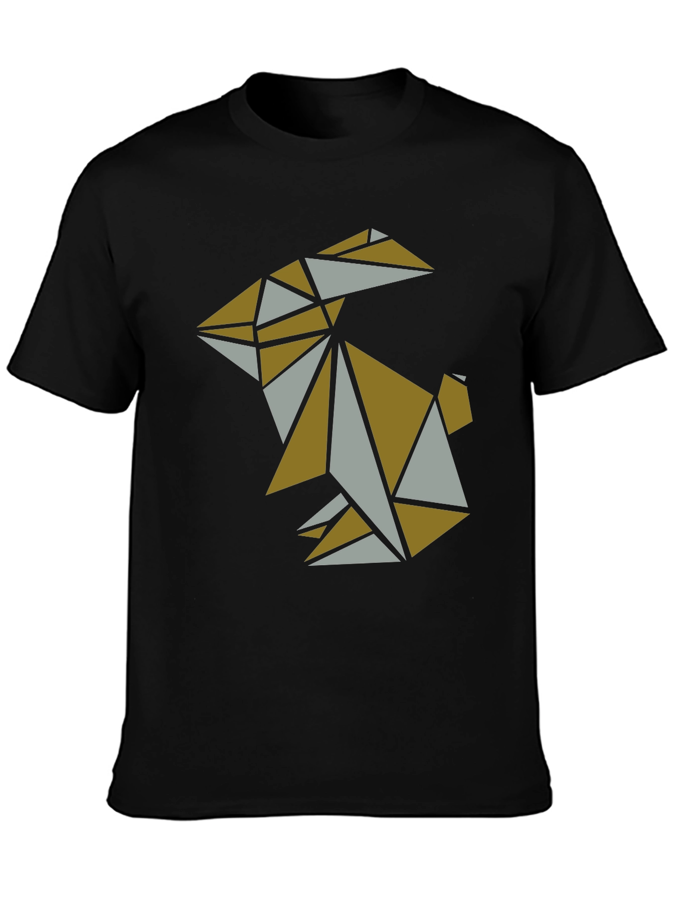 Geometric Origami Rabbit Graphic T-Shirt