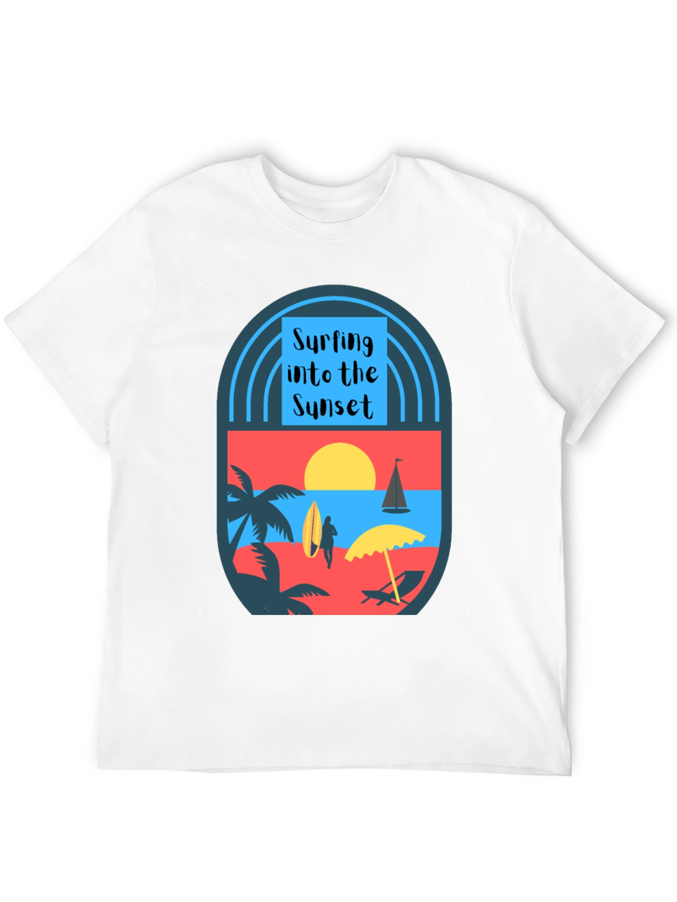 Surfing Into the Sunset Graphic Tee