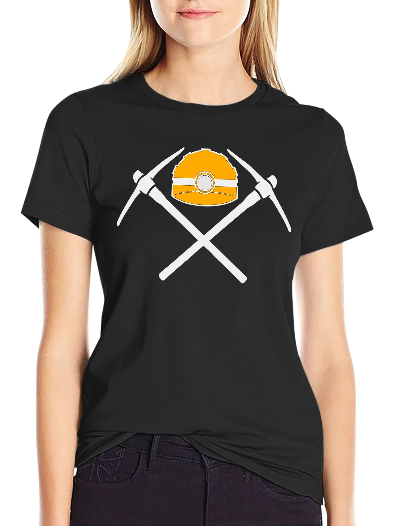 Miners Helmet & Pickaxes Graphic T-Shirt