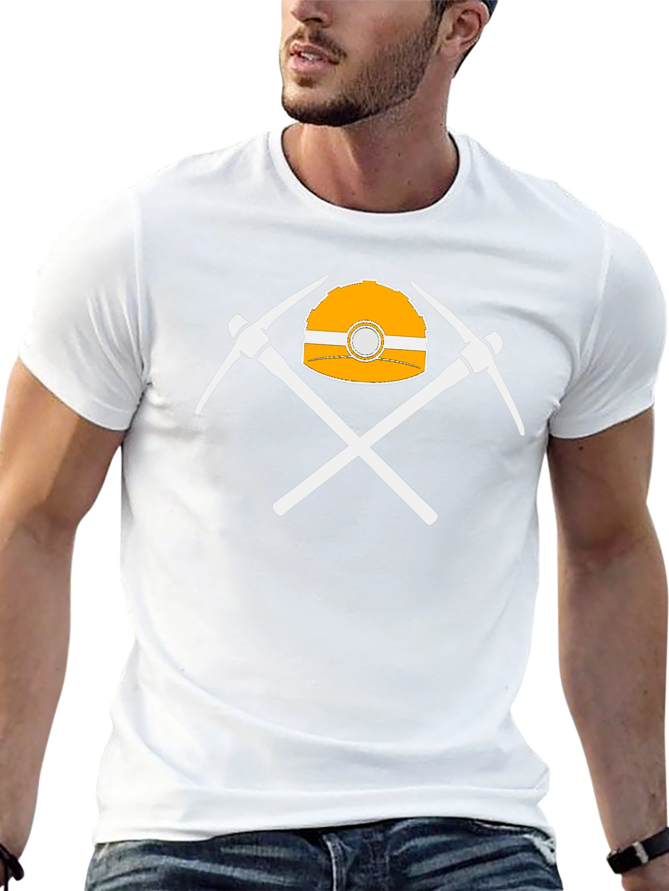 Miners Helmet & Pickaxes Graphic T-Shirt