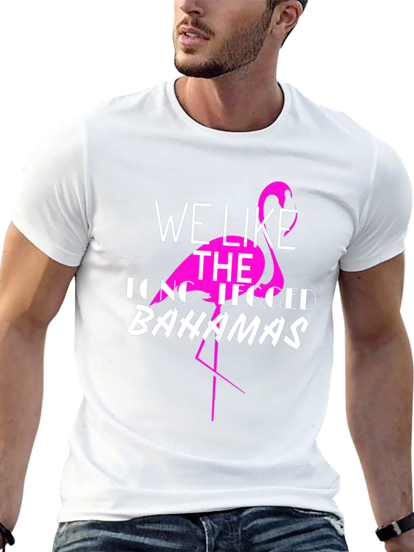 Flamingo Bahamas T-Shirt - We Like the Long-Legged Bahamas