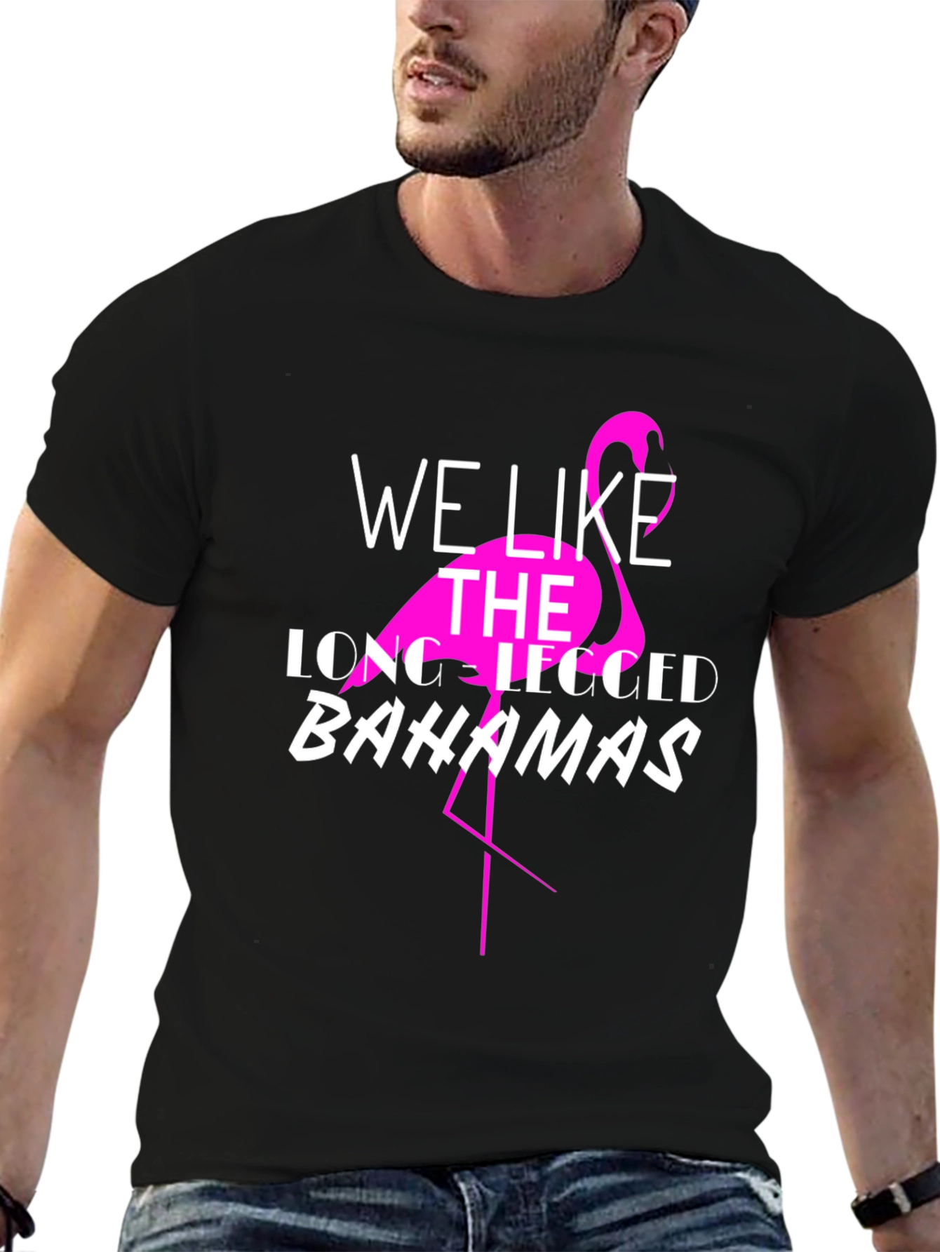 Flamingo Bahamas T-Shirt - We Like the Long-Legged Bahamas
