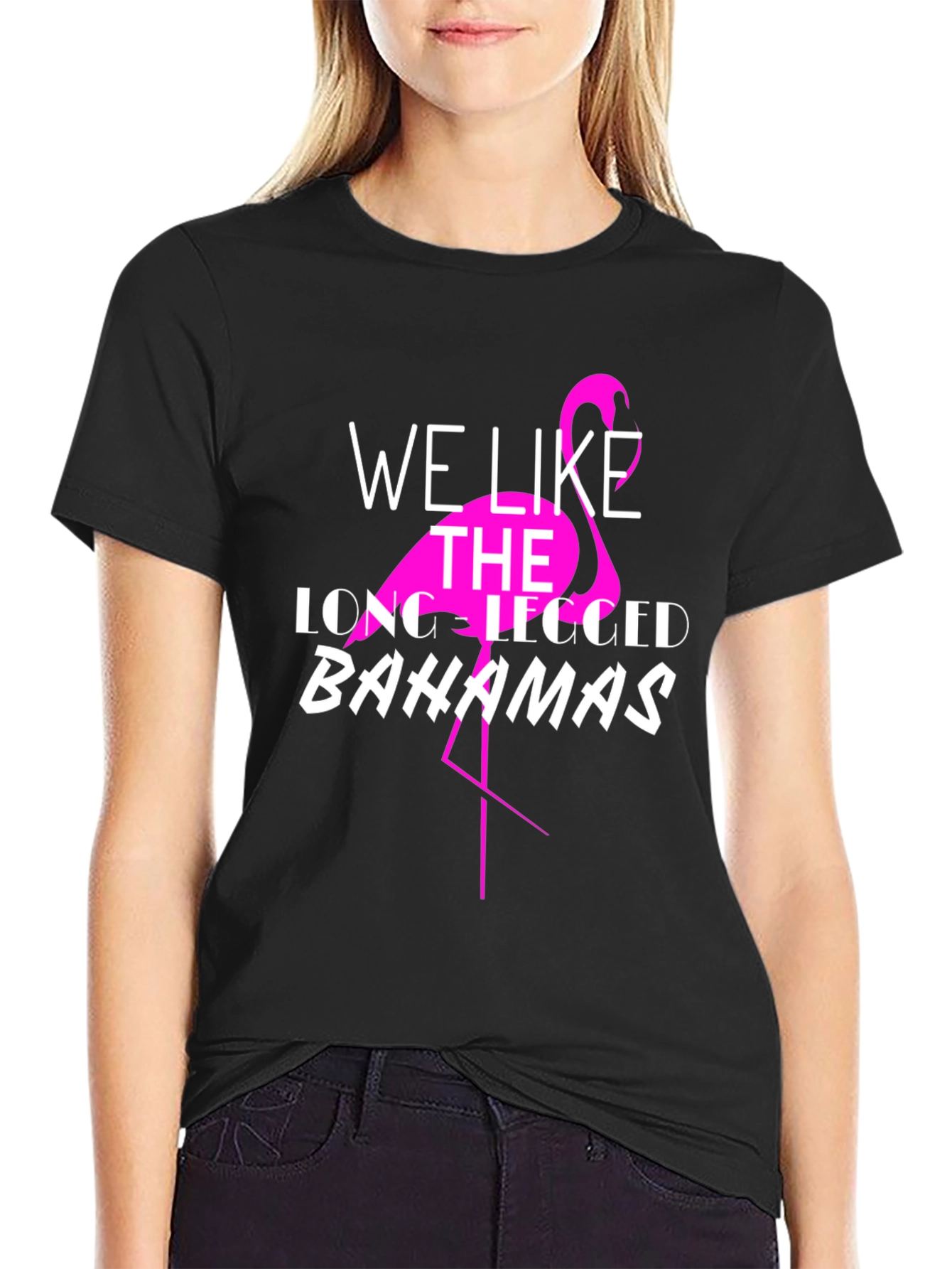 Flamingo Bahamas T-Shirt - We Like the Long-Legged Bahamas