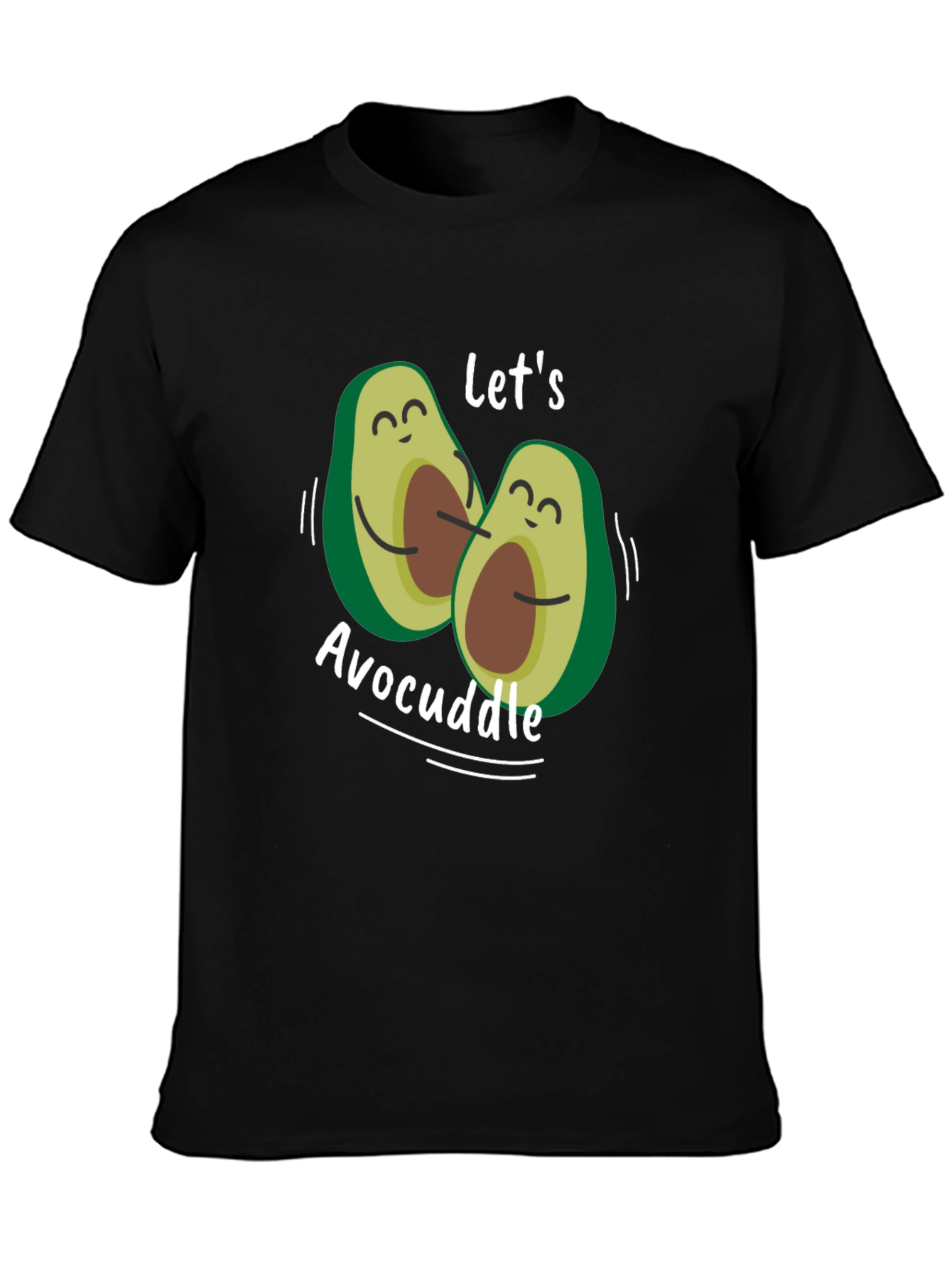 Avocuddle Graphic Tee - Black Cotton Comfort