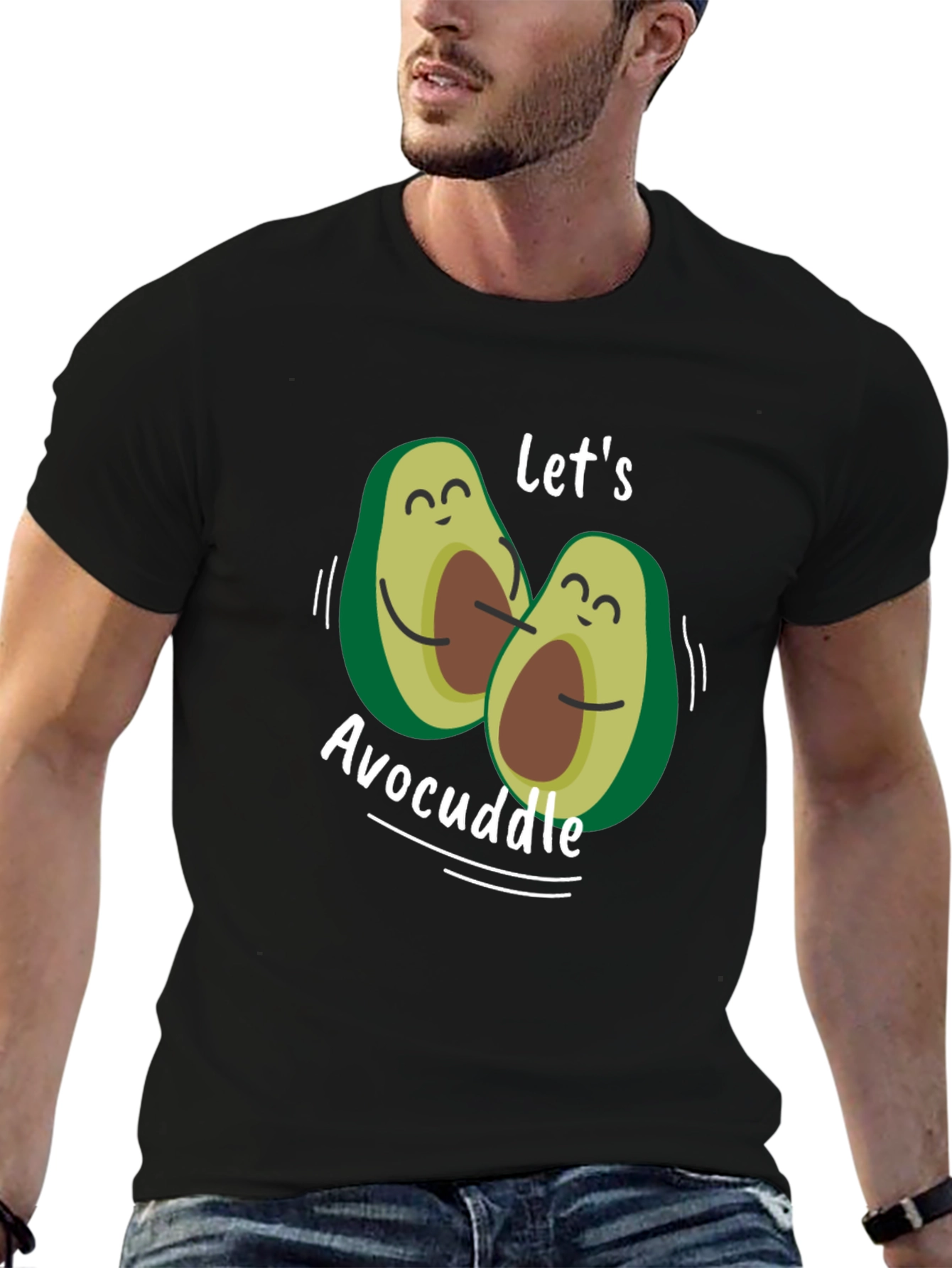 Avocuddle Graphic Tee - Black Cotton Comfort
