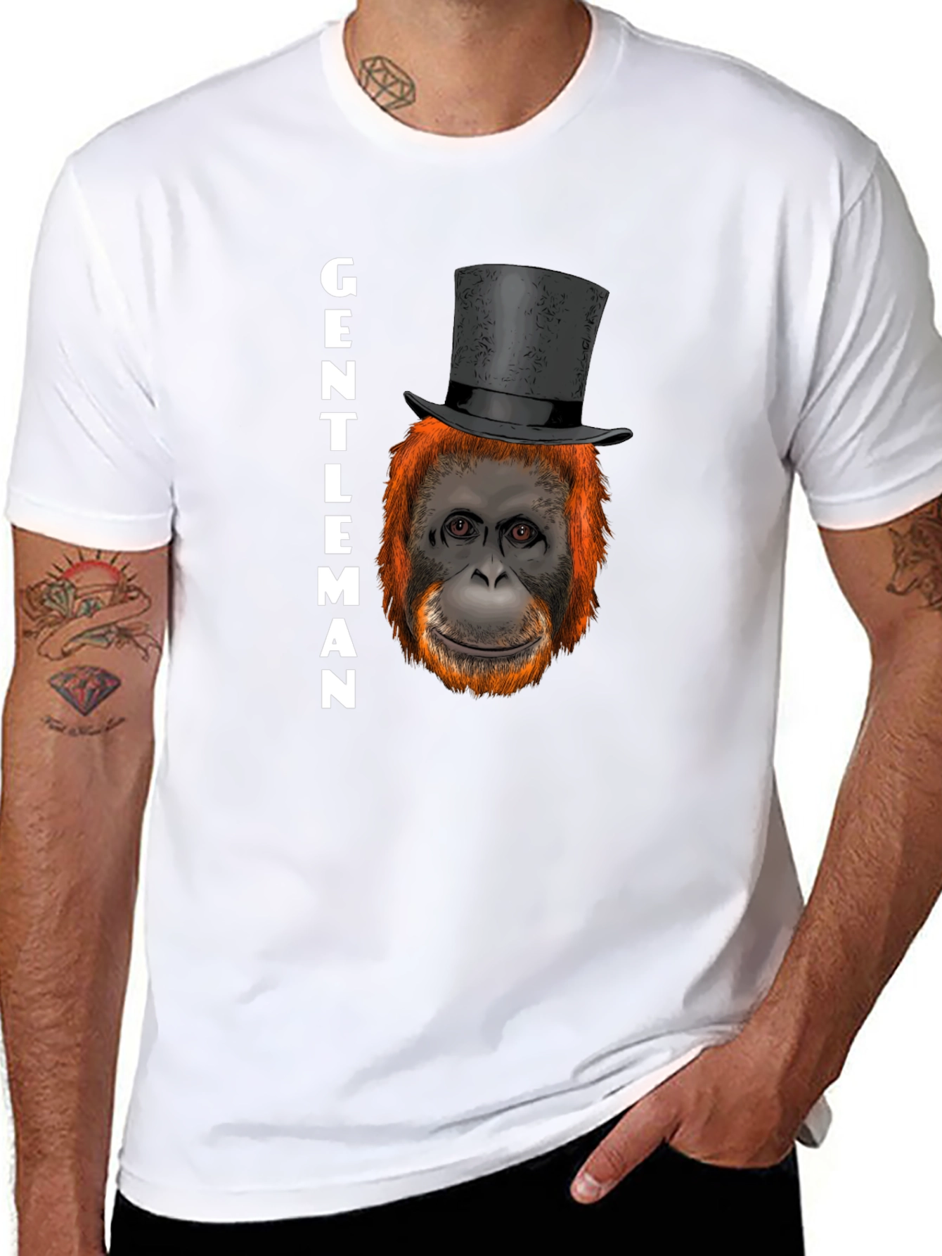 Gentleman Orangutan Graphic T-Shirt