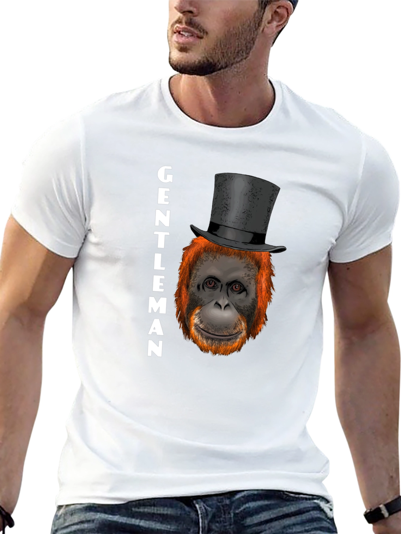 Gentleman Orangutan Graphic T-Shirt