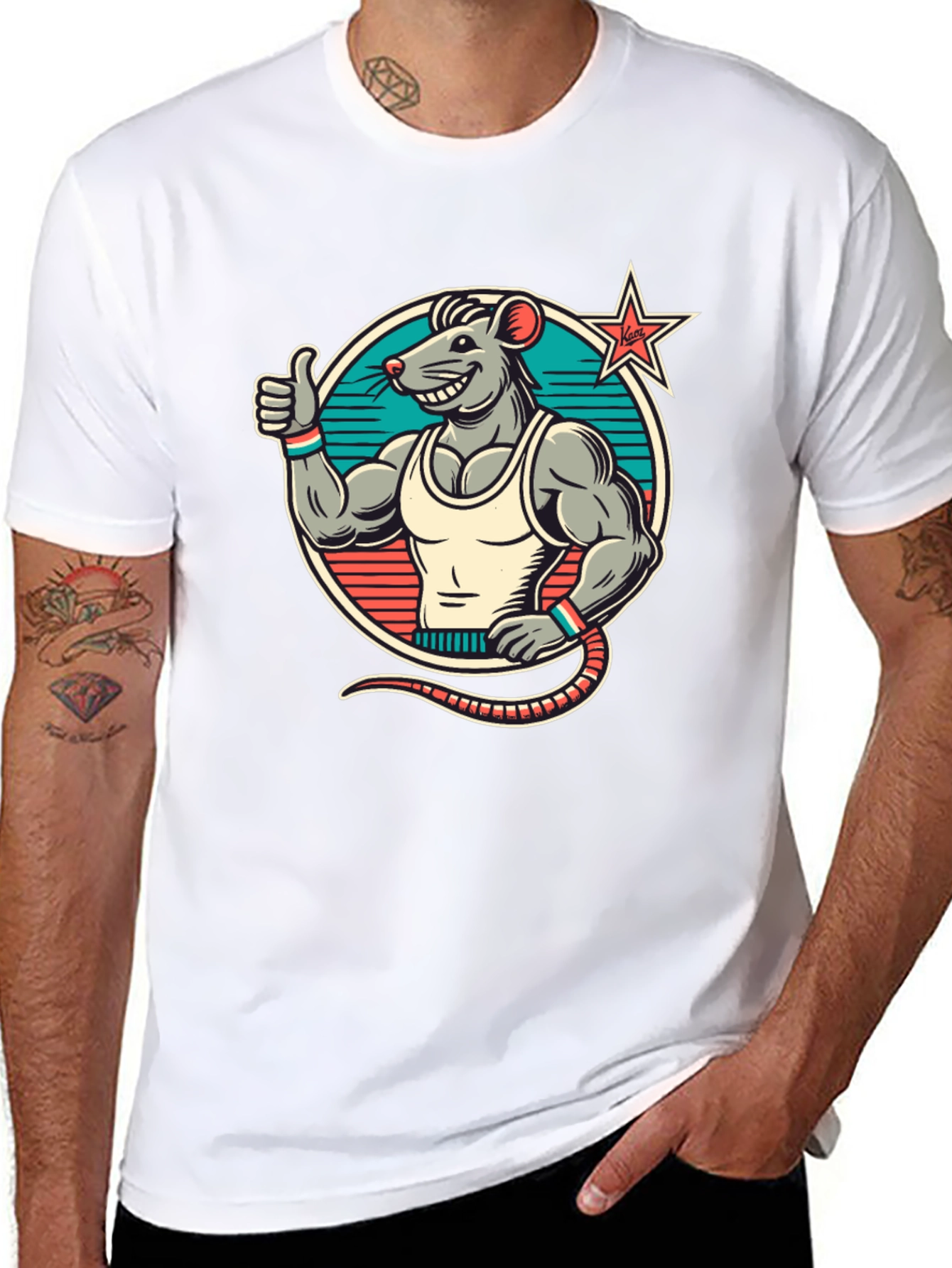 Rat Fitness T-Shirt - Black Crew Neck