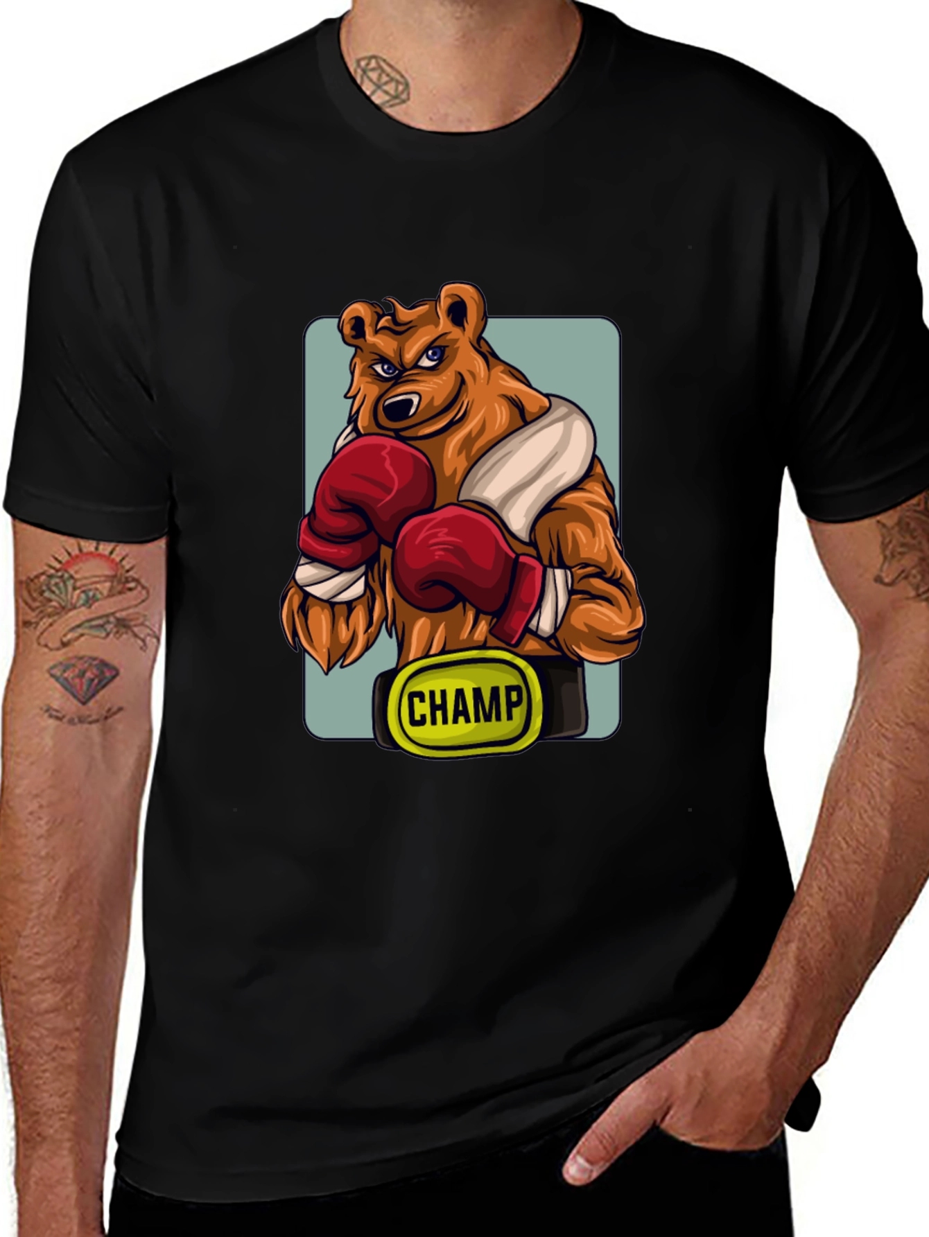 Boxing Bear Champ Graphic T-Shirt