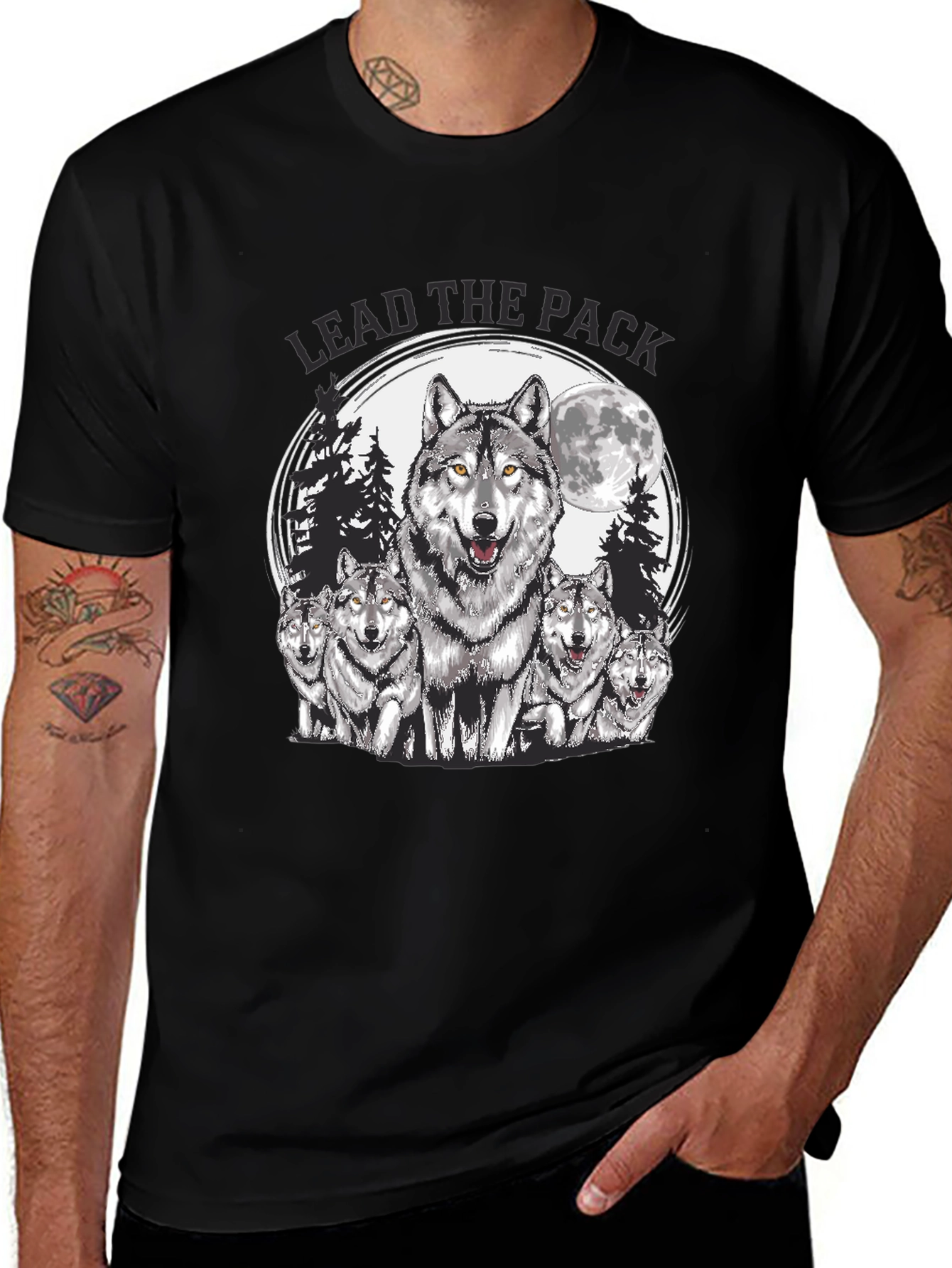 Lead the Pack Wolf Graphic T-Shirt