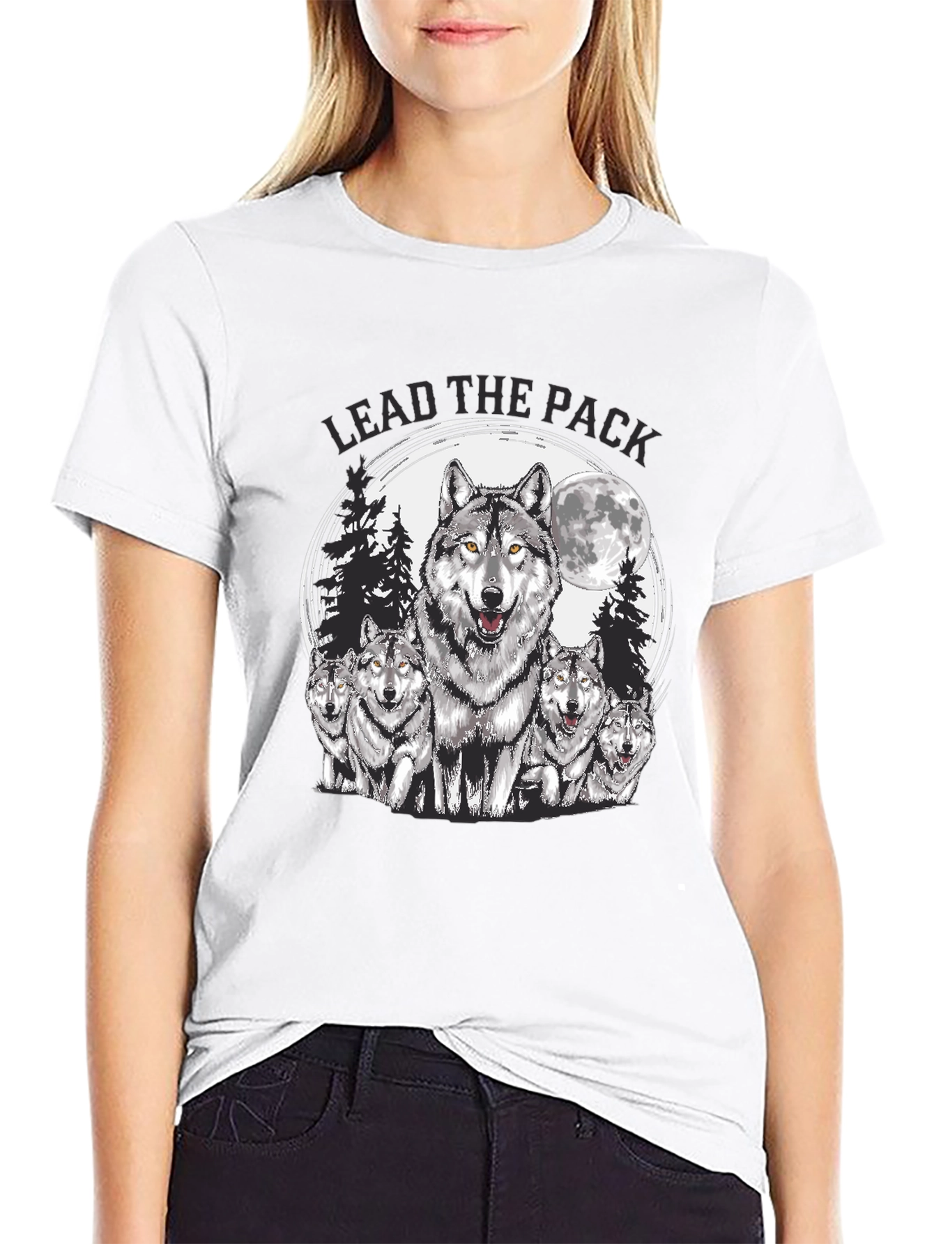 Lead the Pack Wolf Graphic T-Shirt