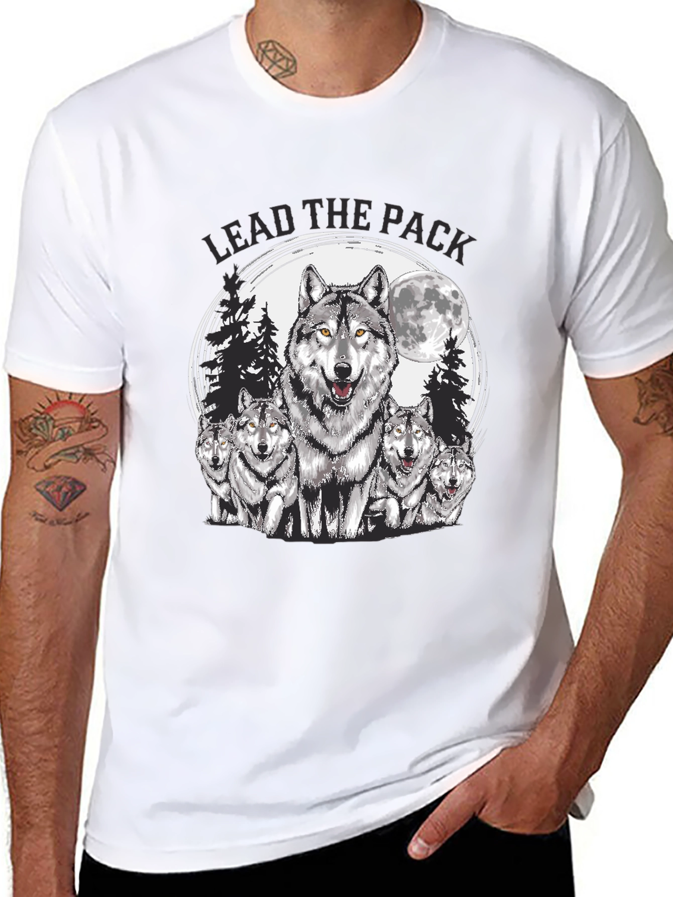 Lead the Pack Wolf Graphic T-Shirt