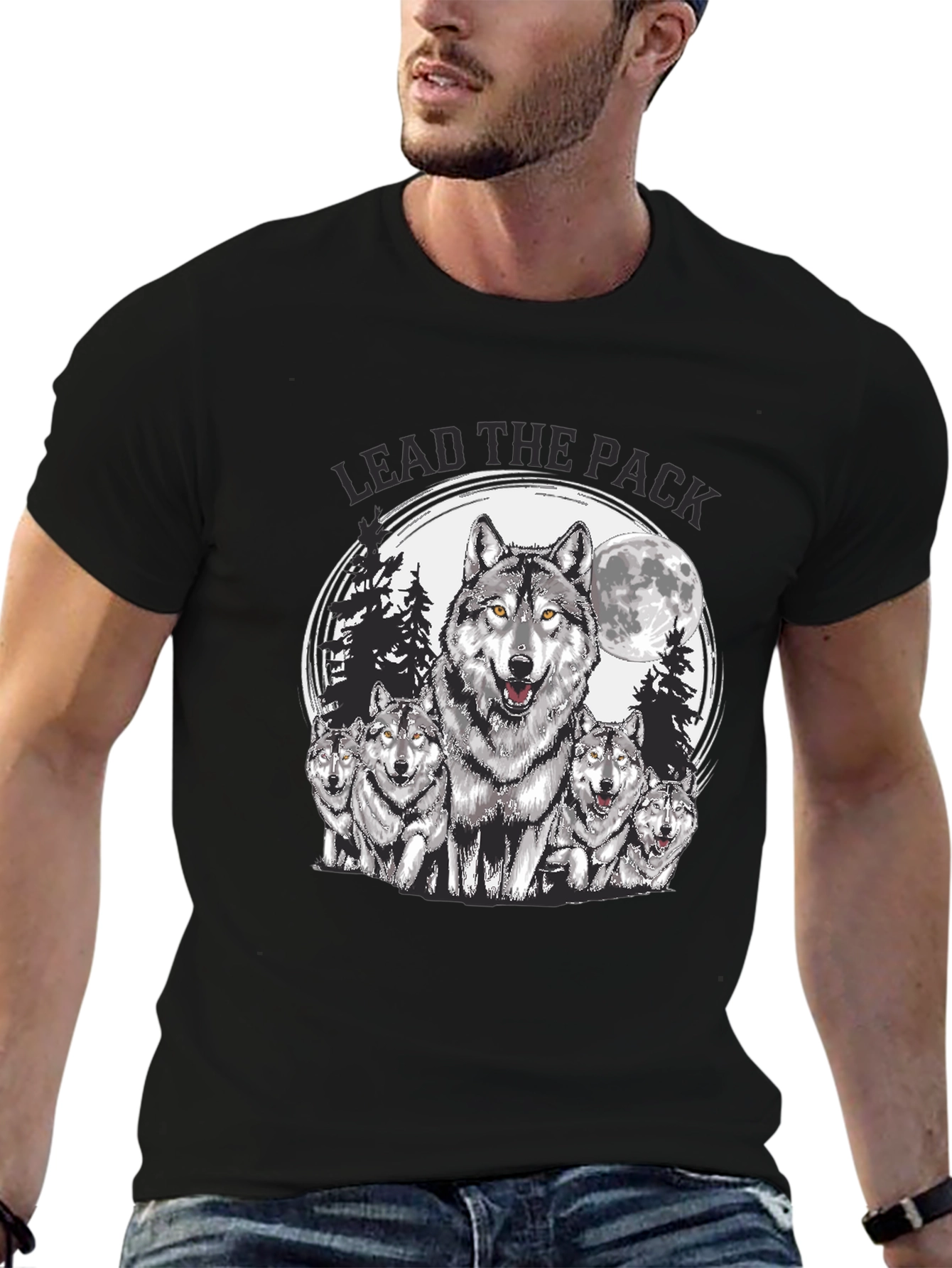Lead the Pack Wolf Graphic T-Shirt
