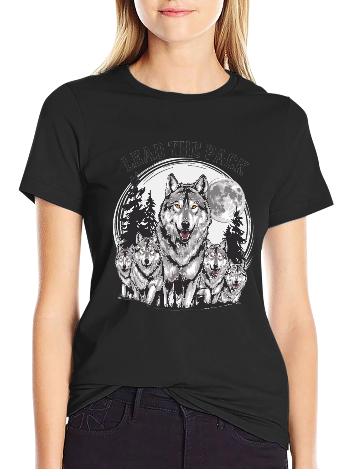 Lead the Pack Wolf Graphic T-Shirt