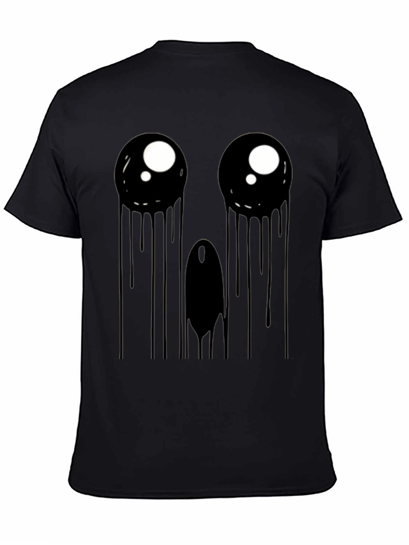 Creepy Dripping Eye Graphic Tee - Black