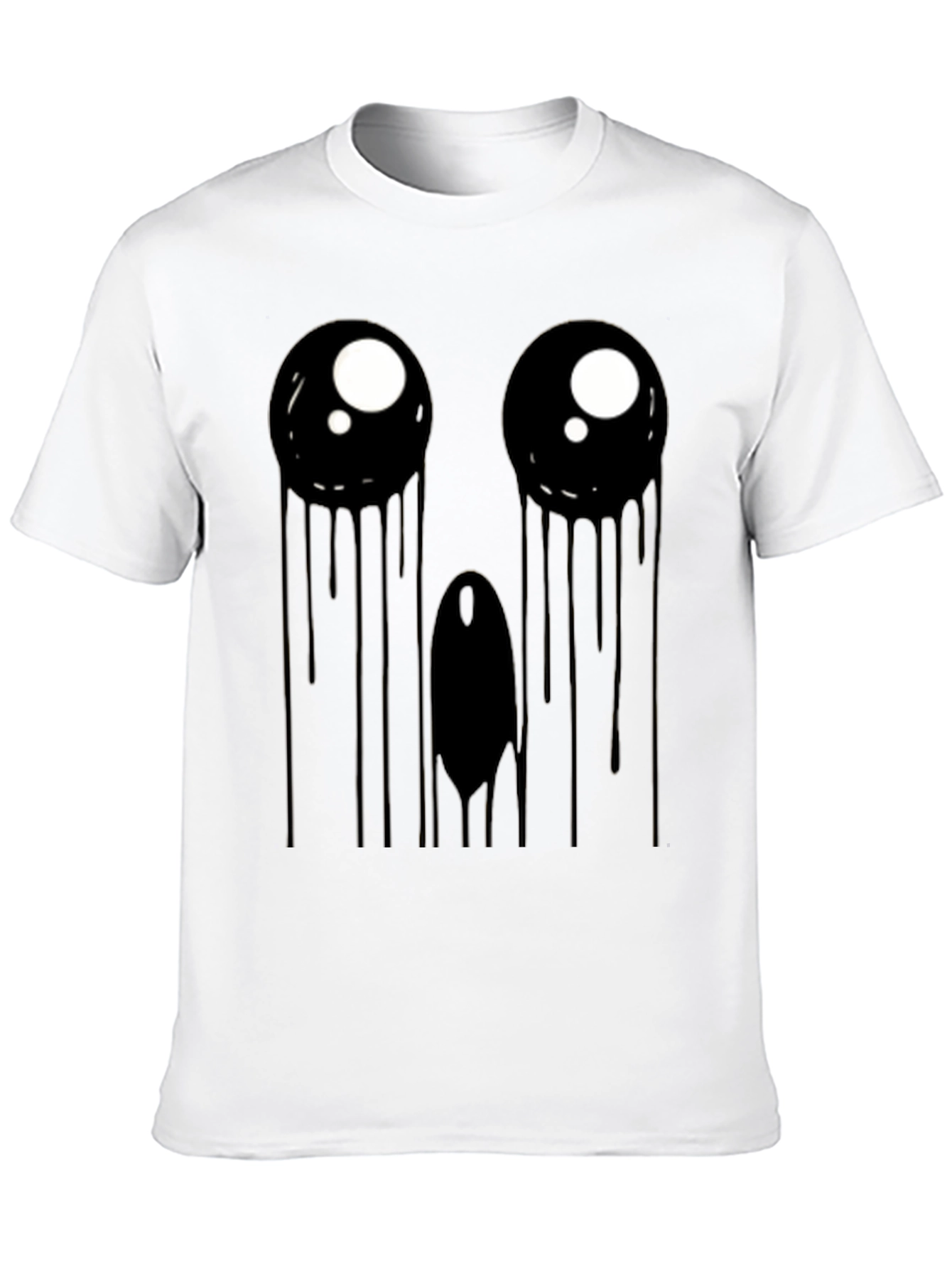 Creepy Dripping Eye Graphic Tee - Black