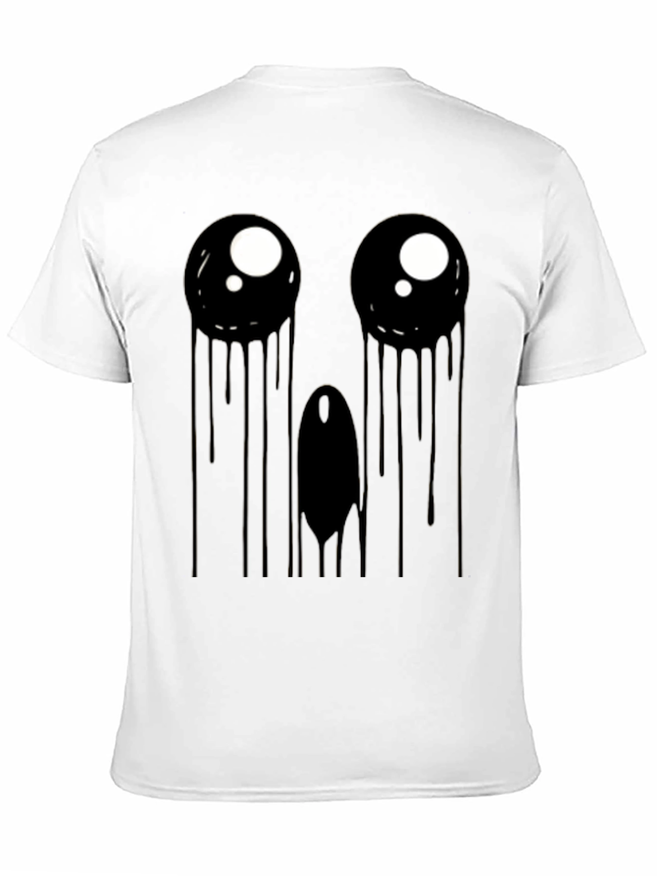 Creepy Dripping Eye Graphic Tee - Black