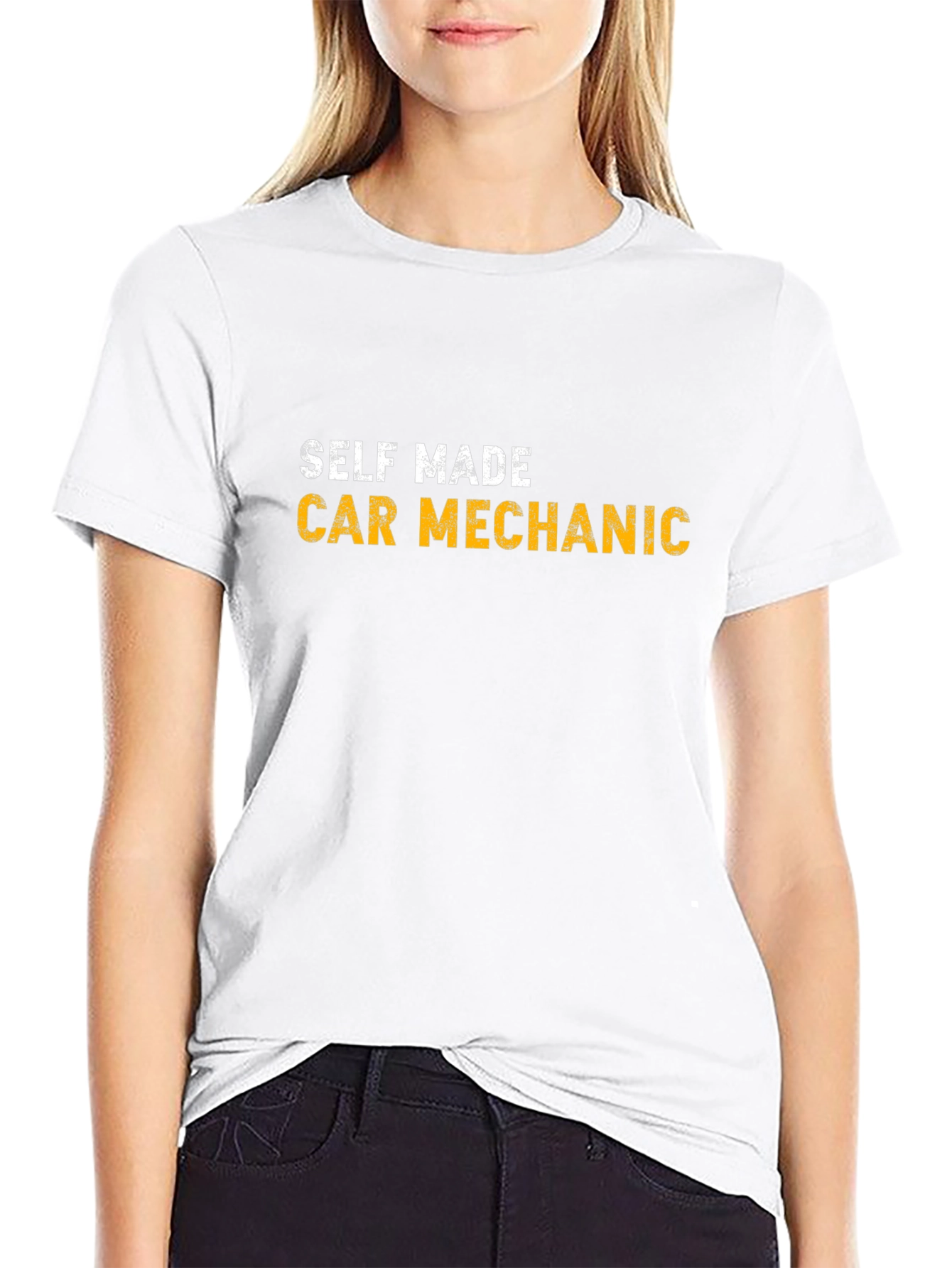 Self Made Car Mechanic T-Shirt - Black