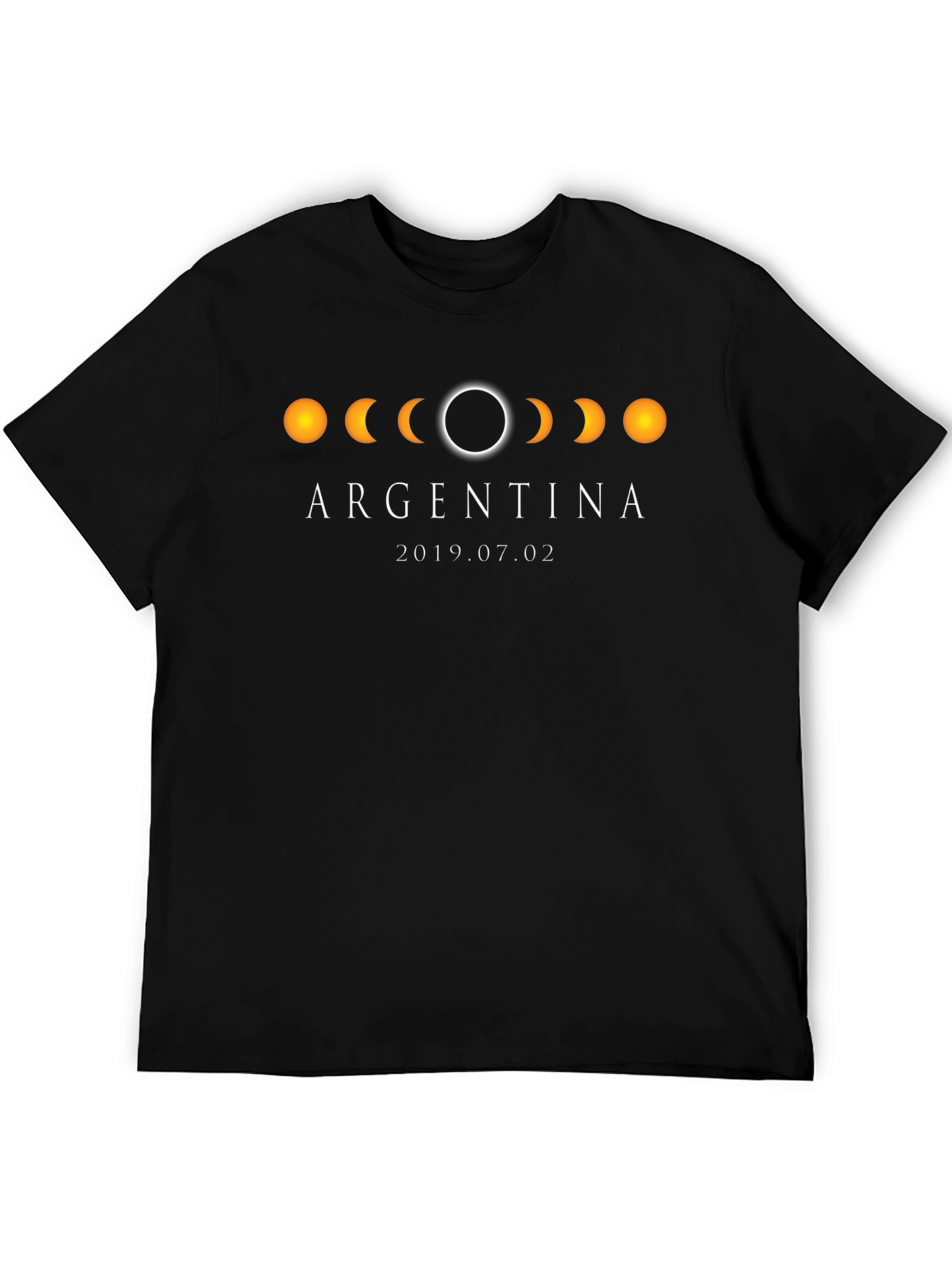 Argentina Eclipse 2019 T-Shirt - Black Cotton Tee